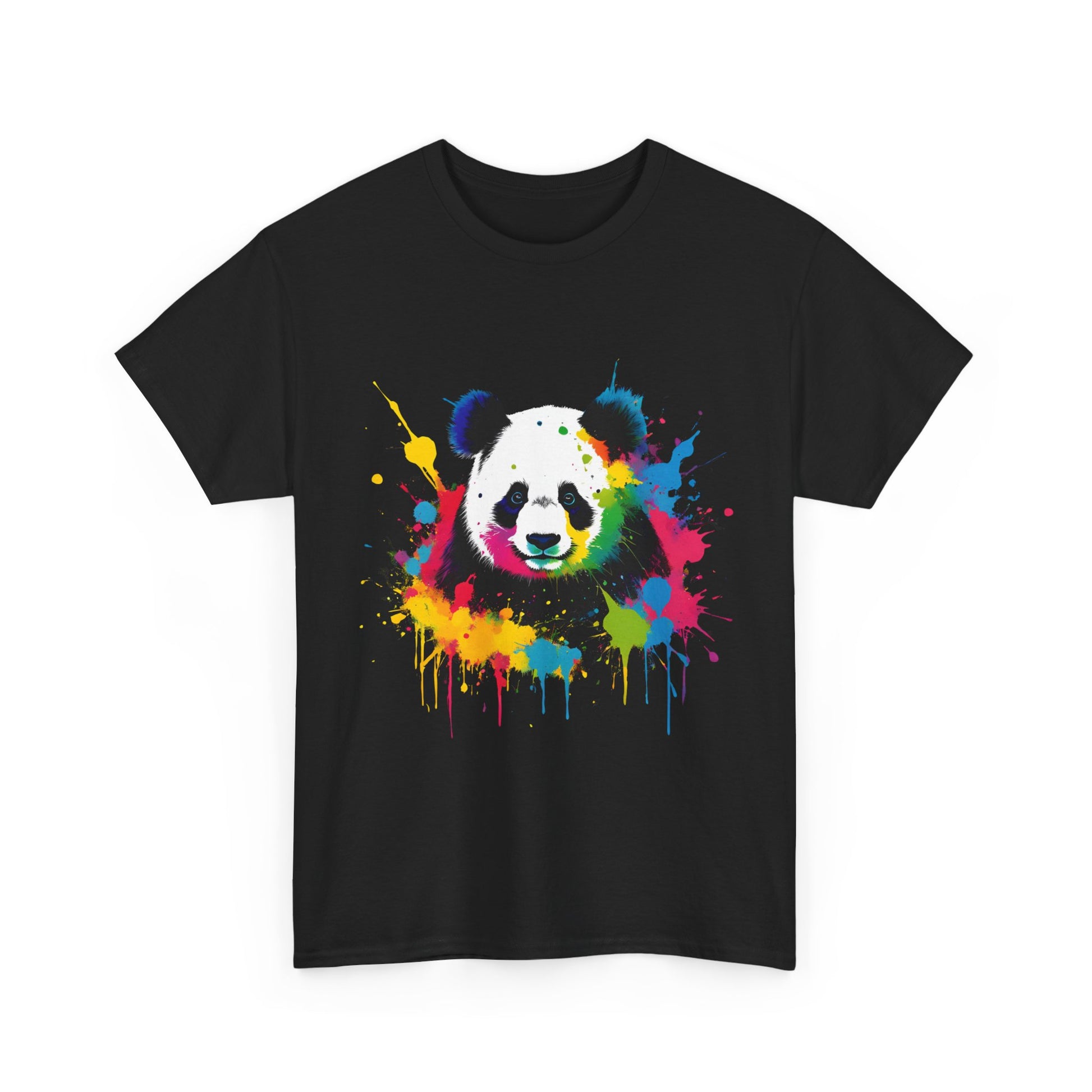 Vibrant Colorful Paint Splatter T-Shirt | Panda