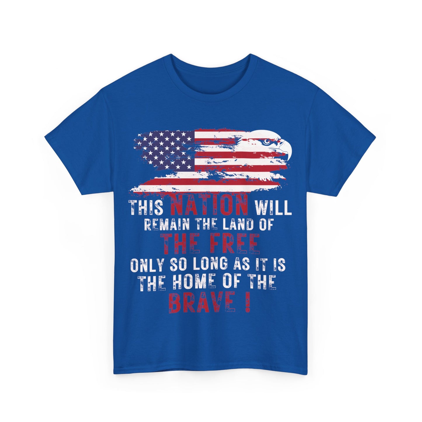 Show your pride | Land of the Free American Patriotic T-Shirt Royal