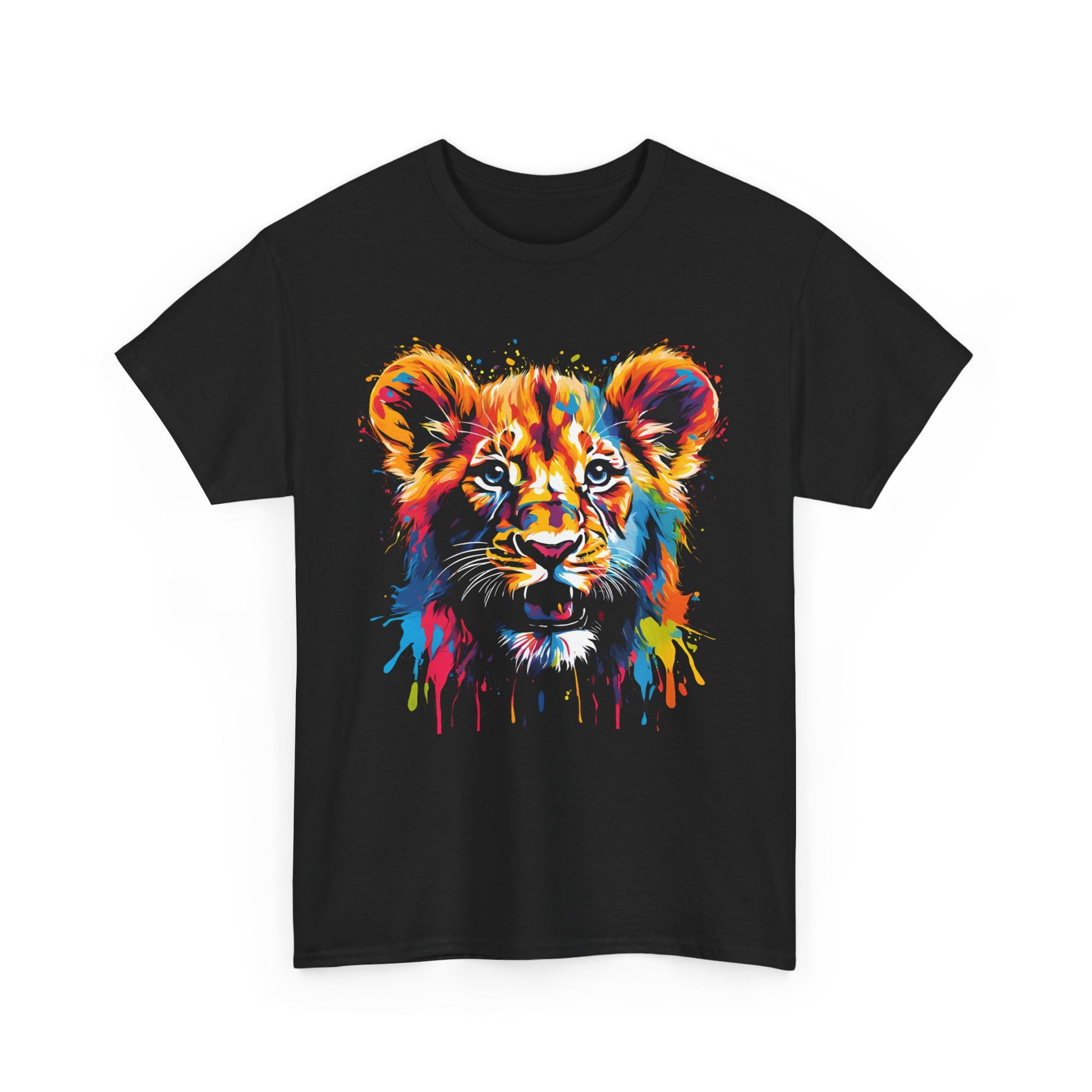 Vibrant Colorful Paint Splatter T-Shirt | Tiger Cub