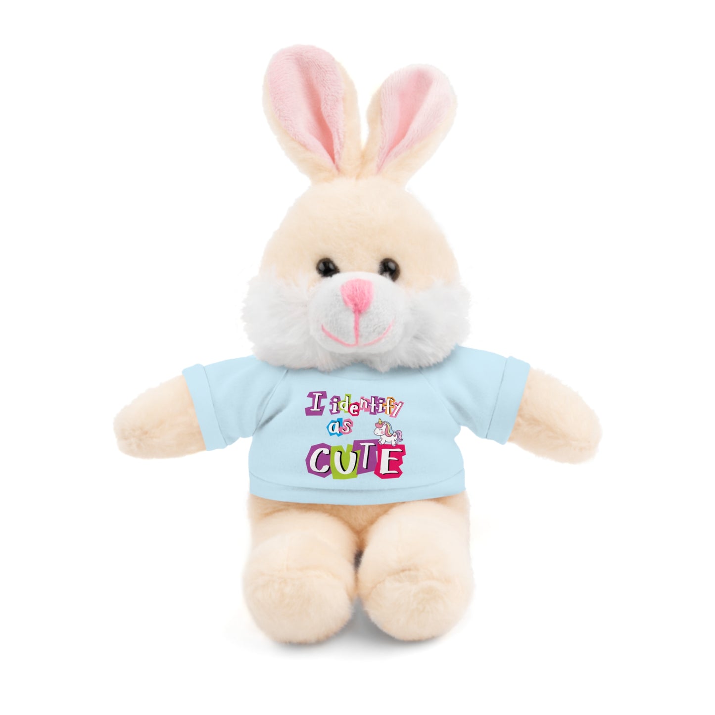 Cuddle Critters 8" Plushie | I Identify as Cute soft toy Light Blue Bunny 8"