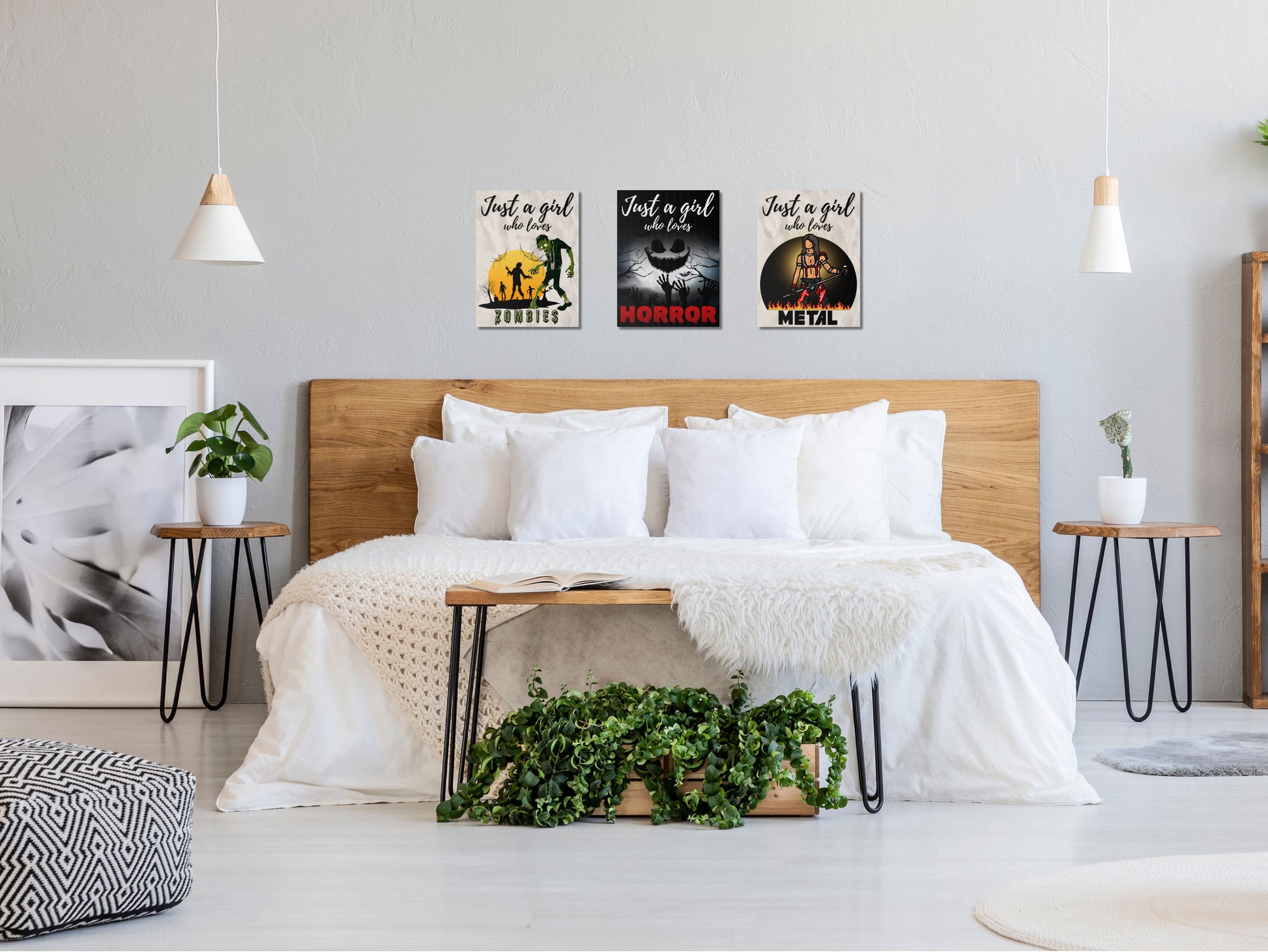 Just A Girl Who Loves | Zombies Canvas Wall Art