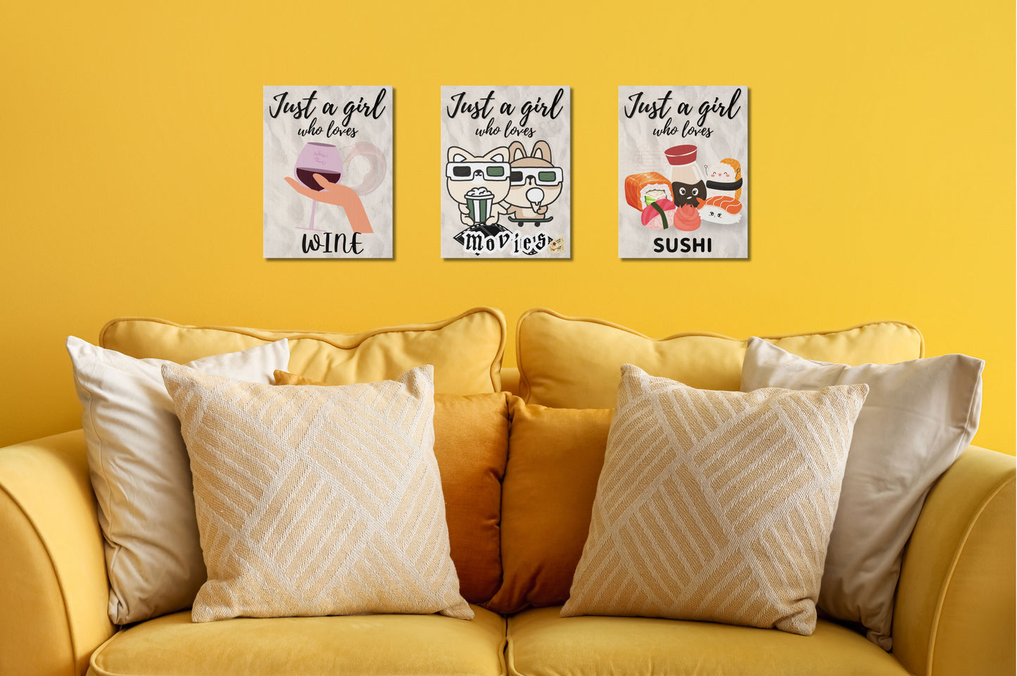 Just A Girl Who Loves | Zombies Canvas Wall Art