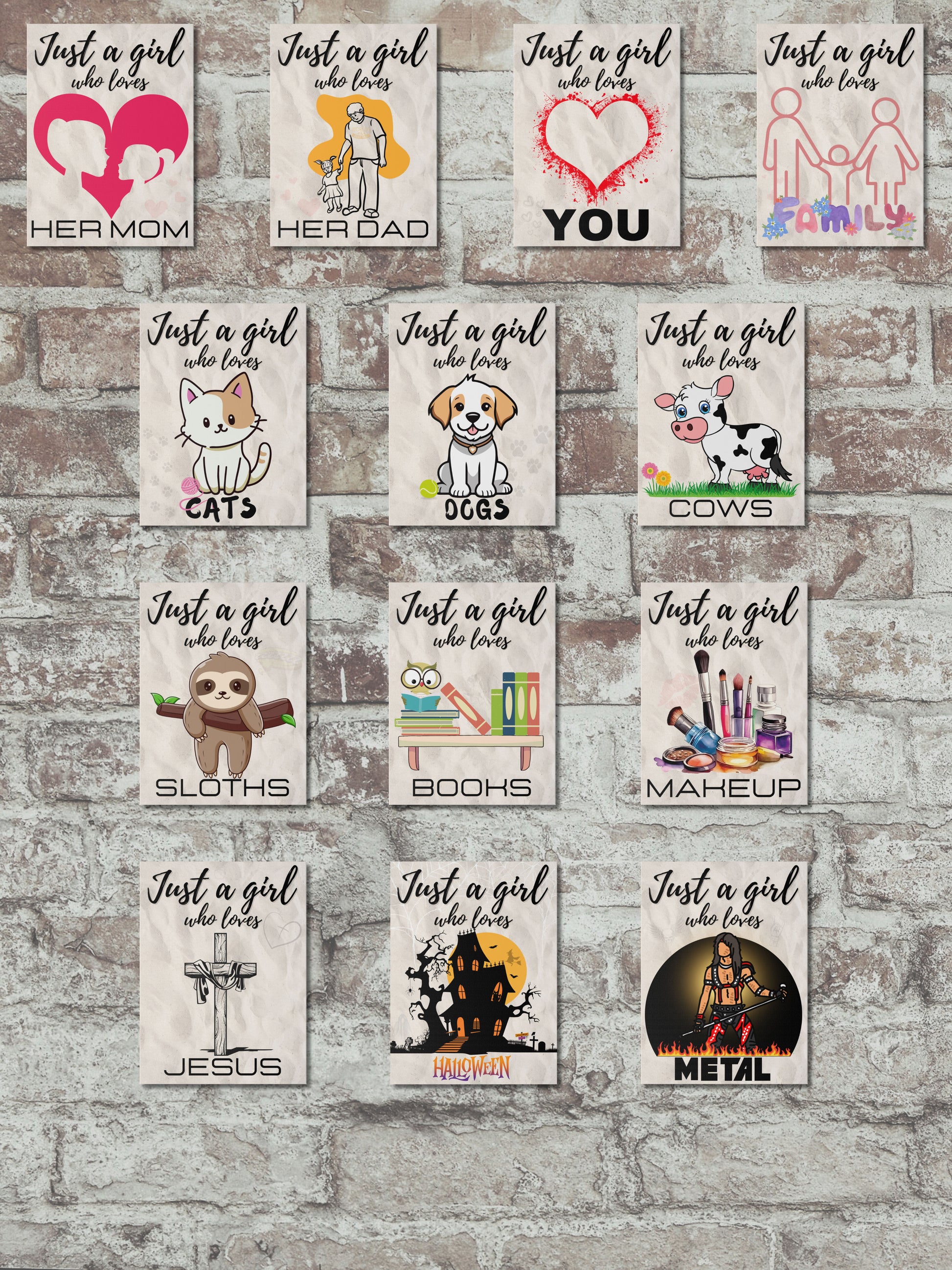 Just A Girl Who Loves | Zombies Canvas Wall Art