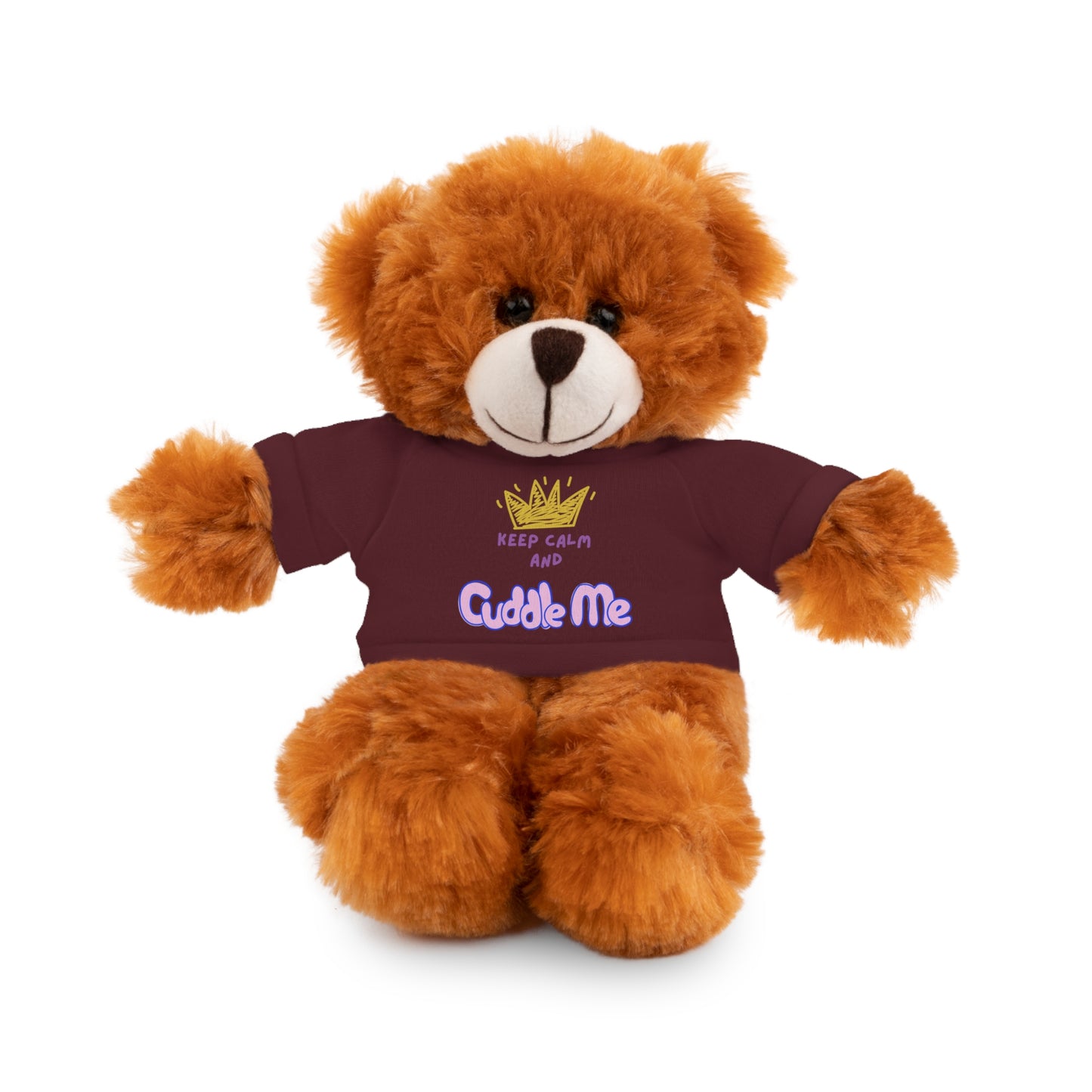 Cuddle Critters 8" Plushie | Keep Calm and Cuddle Me soft toy Maroon Bear 8"