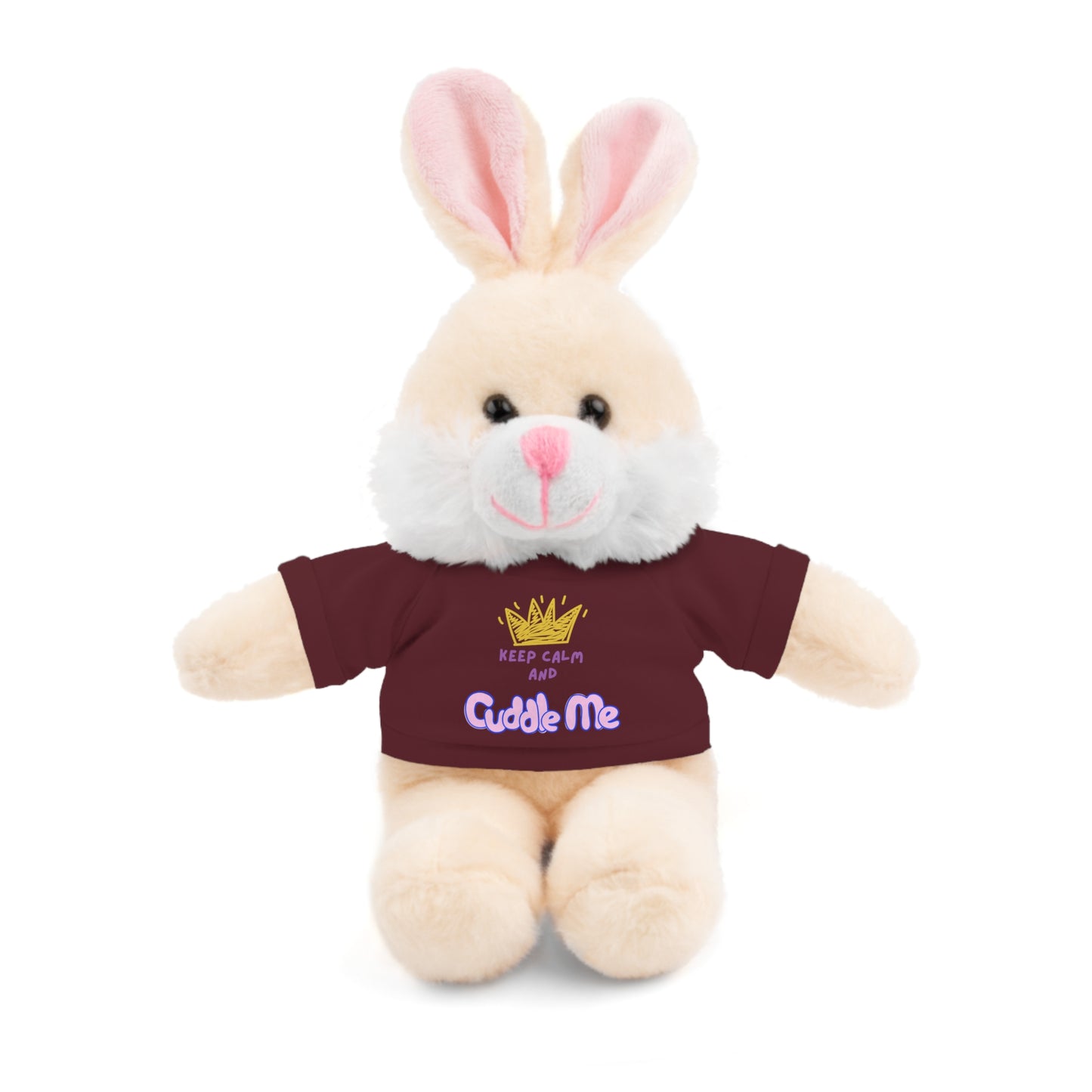 Cuddle Critters 8" Plushie | Keep Calm and Cuddle Me soft toy Maroon Bunny 8"