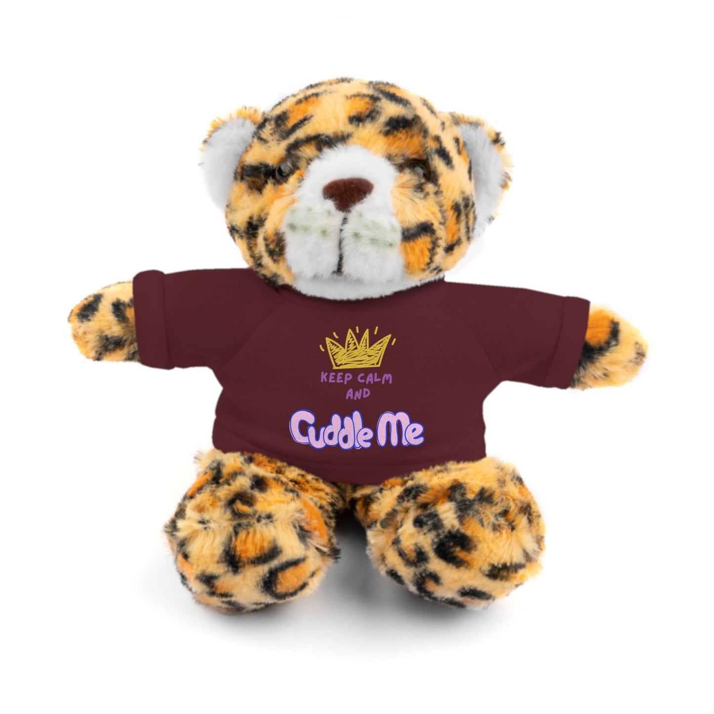 Cuddle Critters 8" Plushie | Keep Calm and Cuddle Me soft toy Maroon Jaguar 8"