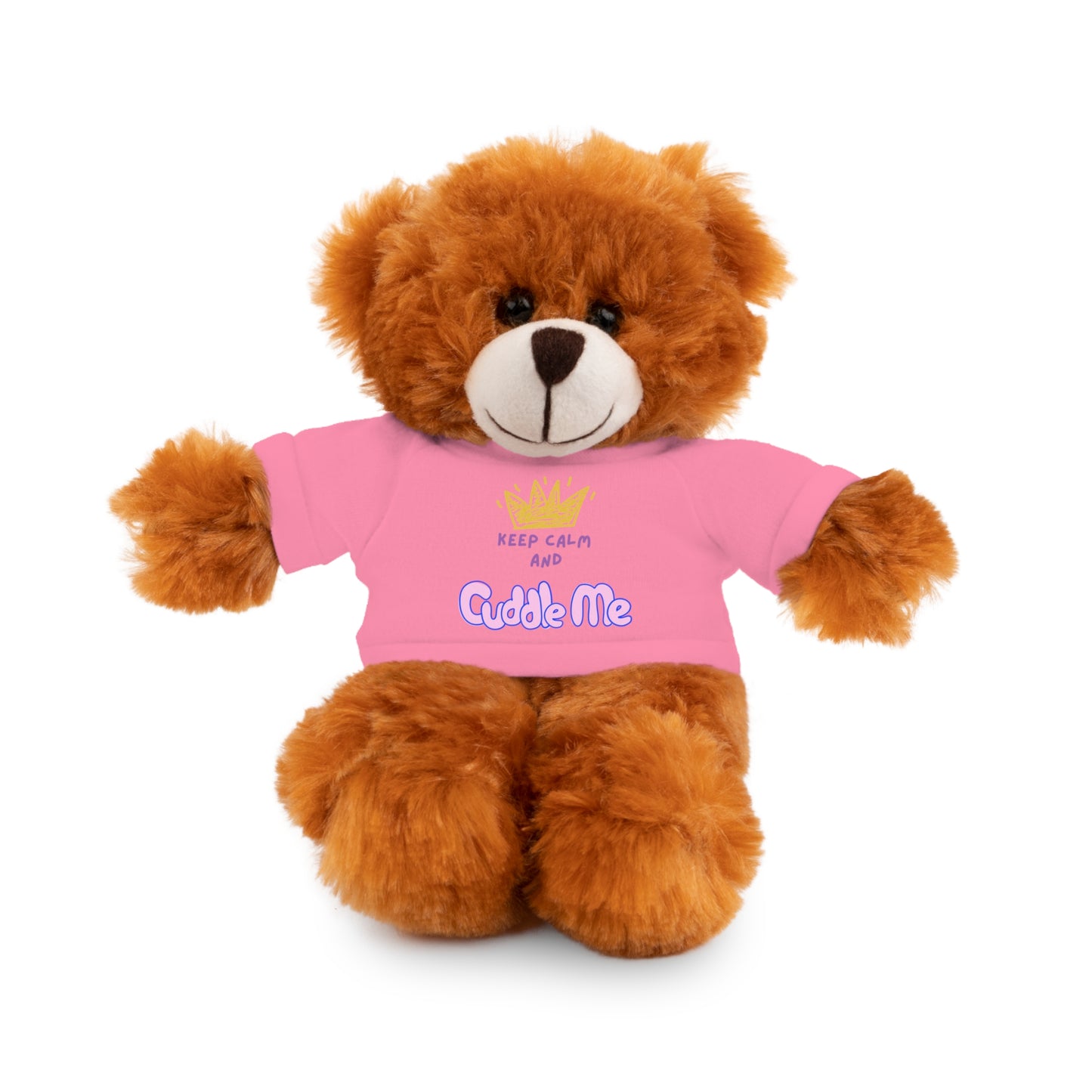 Cuddle Critters 8" Plushie | Keep Calm and Cuddle Me soft toy Pink Bear 8"