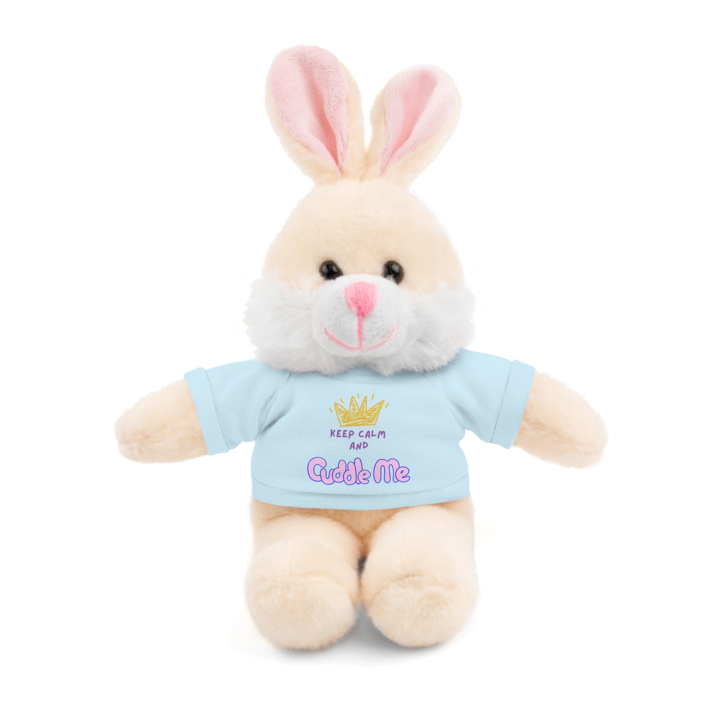 Cuddle Critters 8" Plushie | Keep Calm and Cuddle Me soft toy Light Blue Bunny 8"