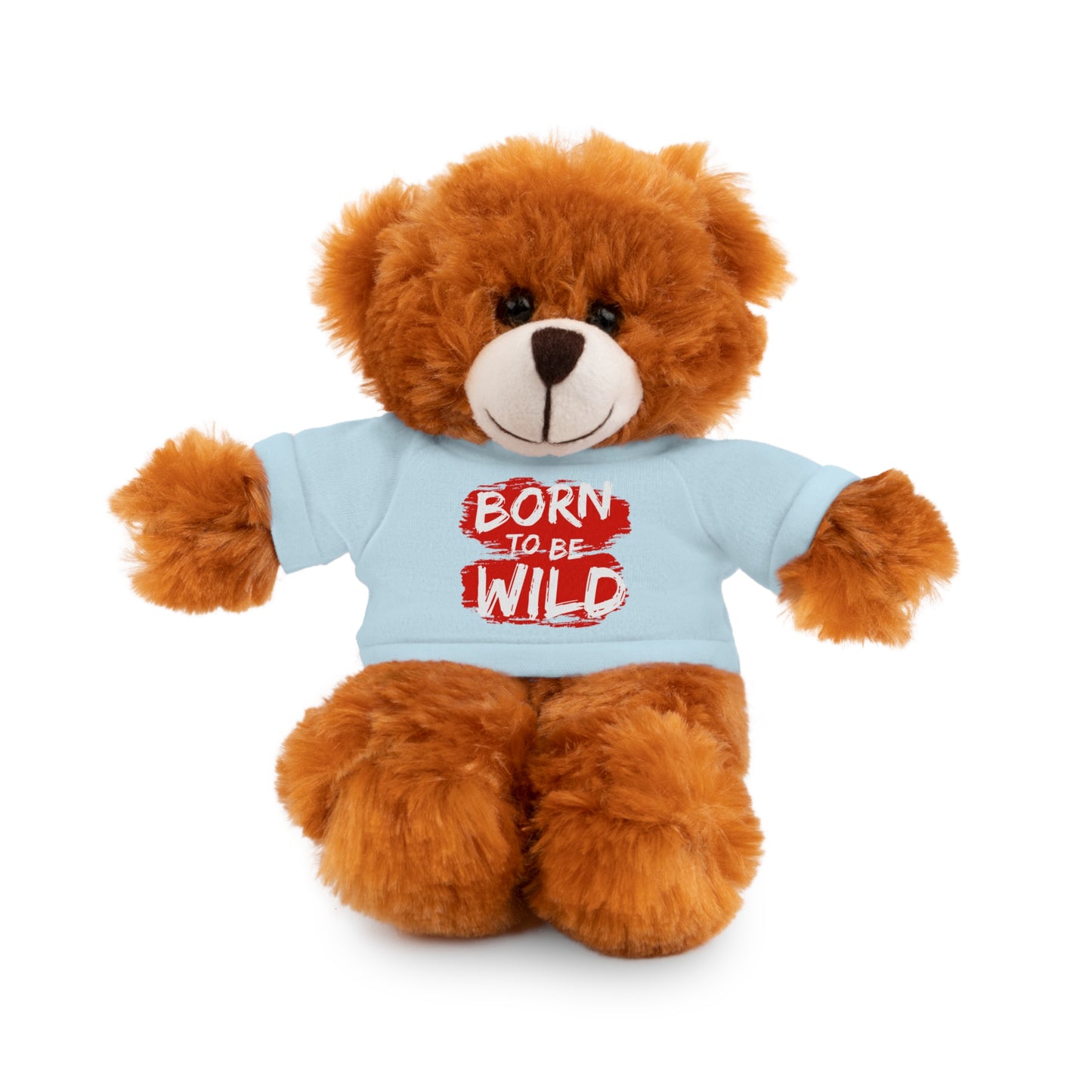 Cuddle Critters 8" Plushie | Born to be Wild soft toy Light Blue Bear 8"