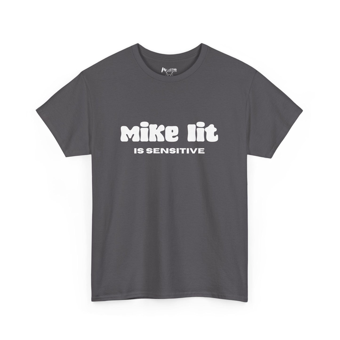Charcoal shirt where a name joke becomes crude in a split second