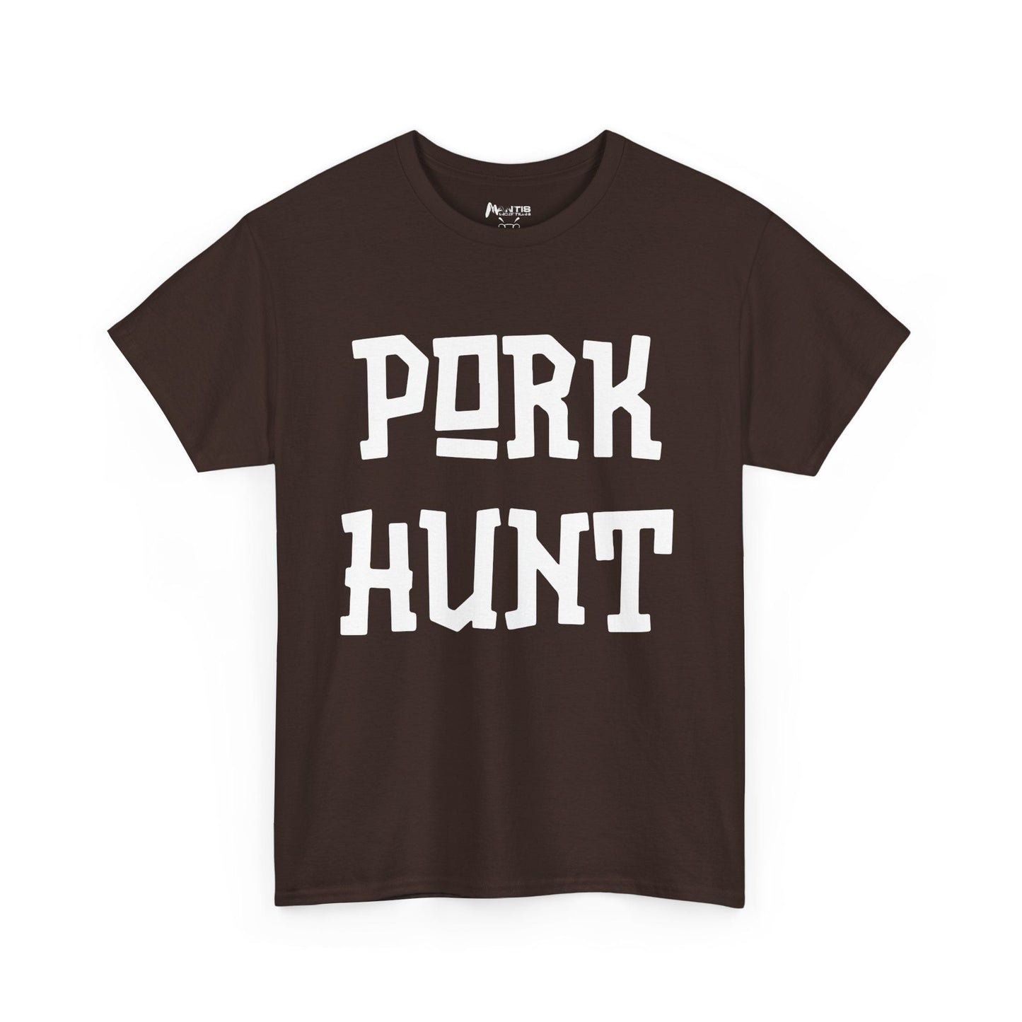 Dark chocolate tee turning a meat joke into verbal violence