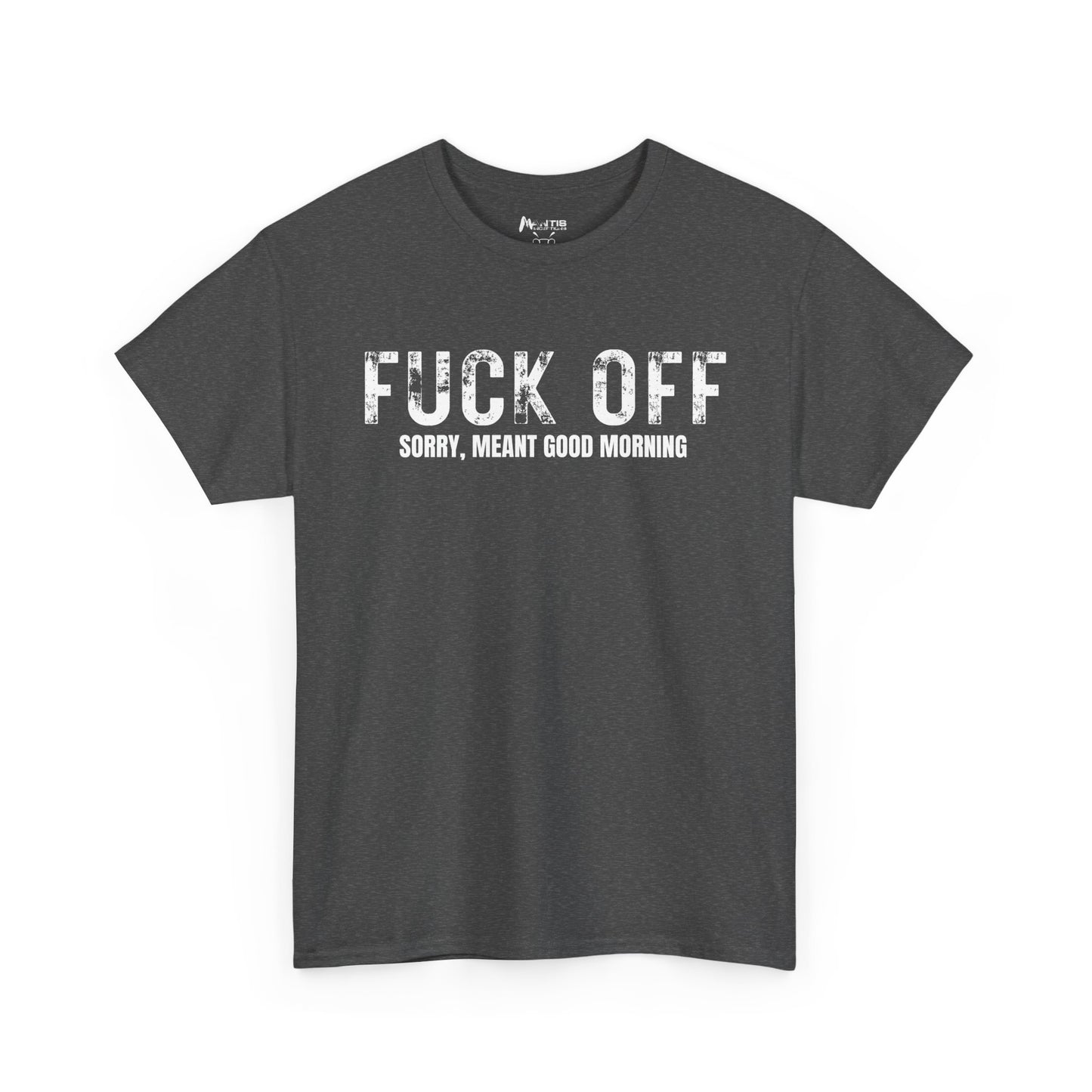 dark heather tee for those who flip from tough to timid real fast