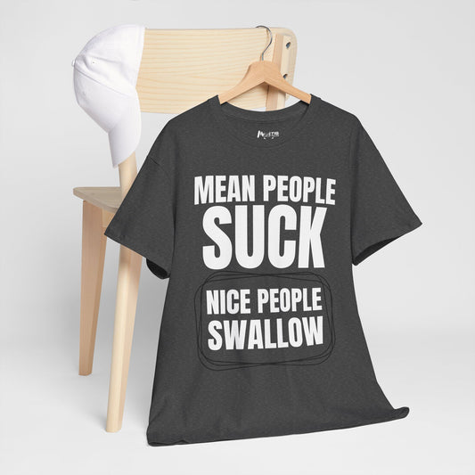 Dark heather shirt with cheeky and filthy message