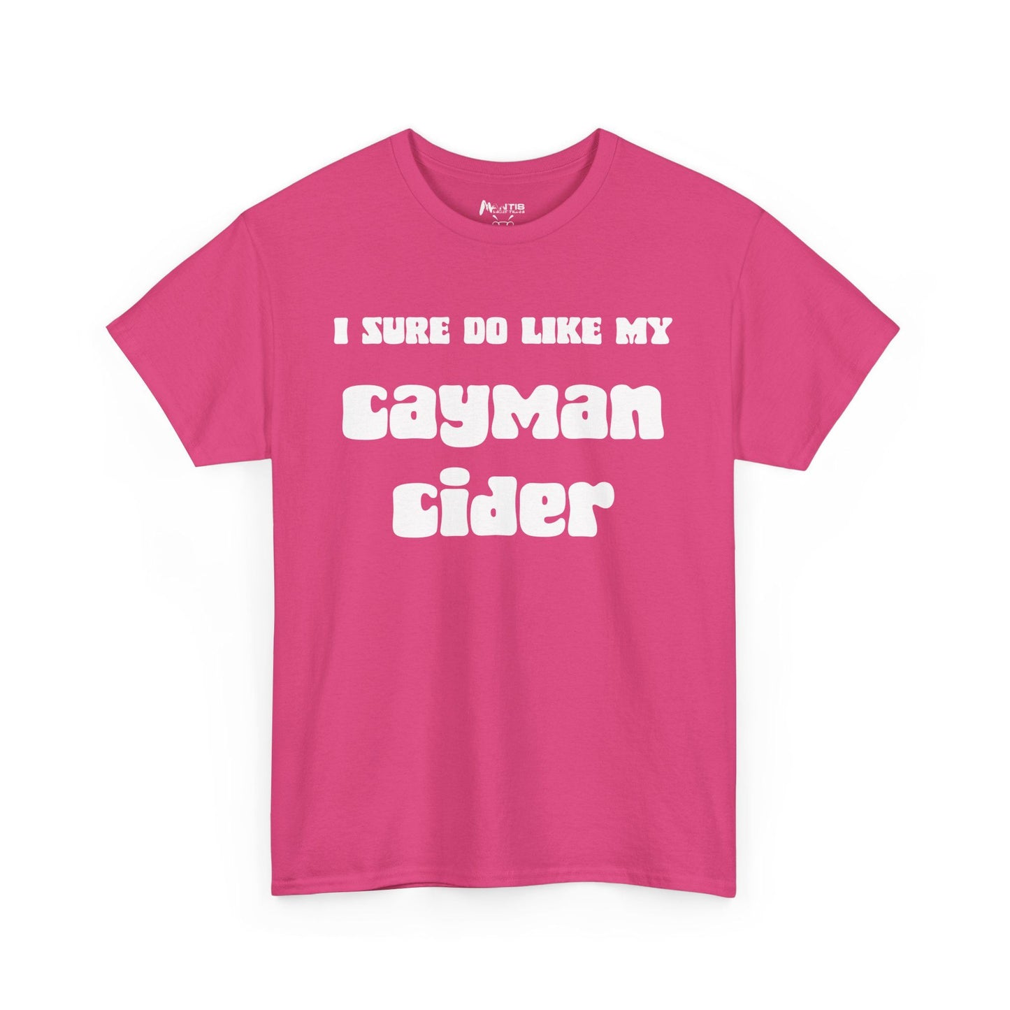 Heliconia tee saying “cum inside her” with a wink and a grin