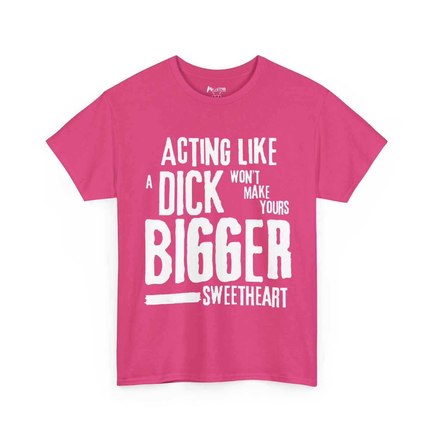 heliconia shirt calling out fake alpha energy with sass