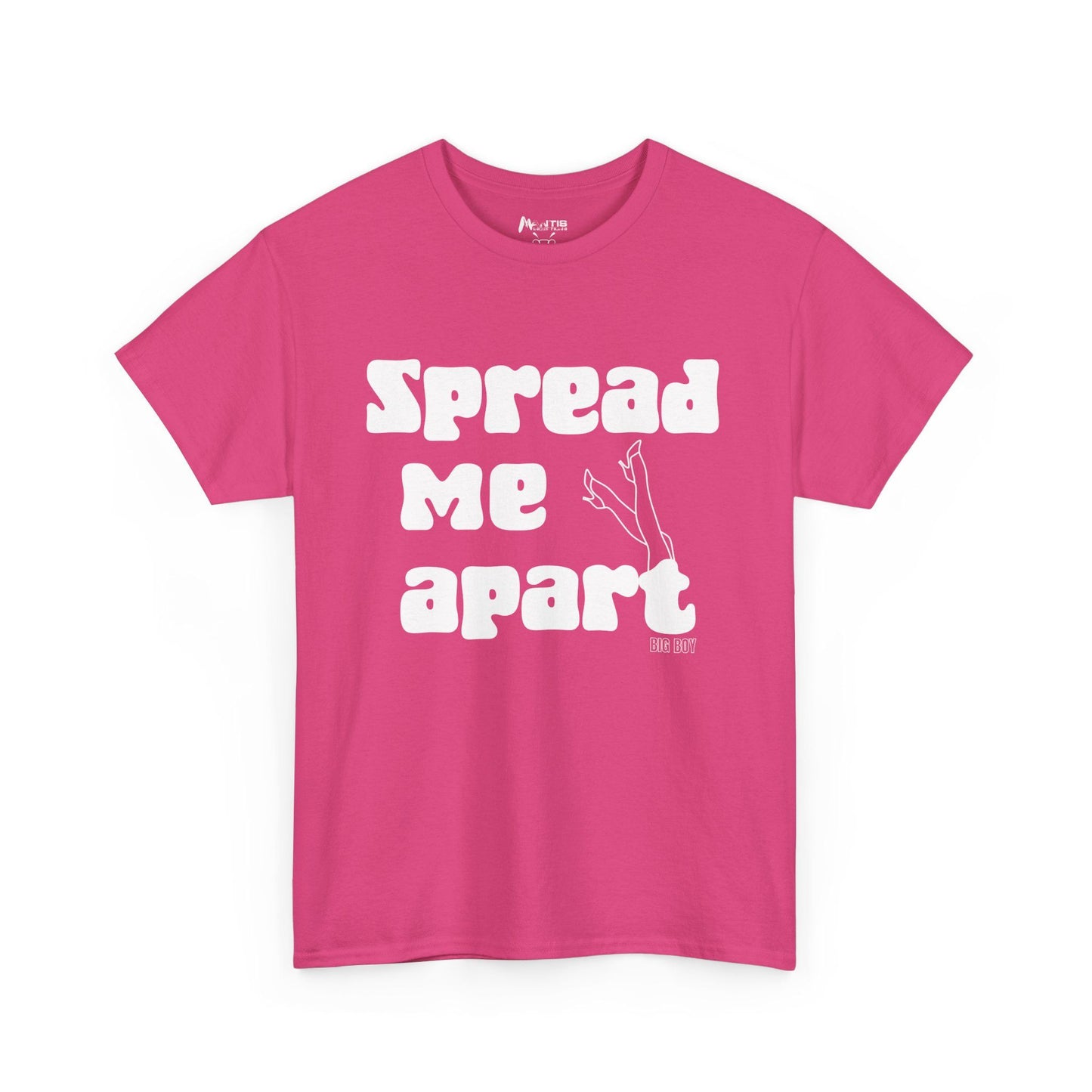 Heliconia tee with naughty message and bold design
