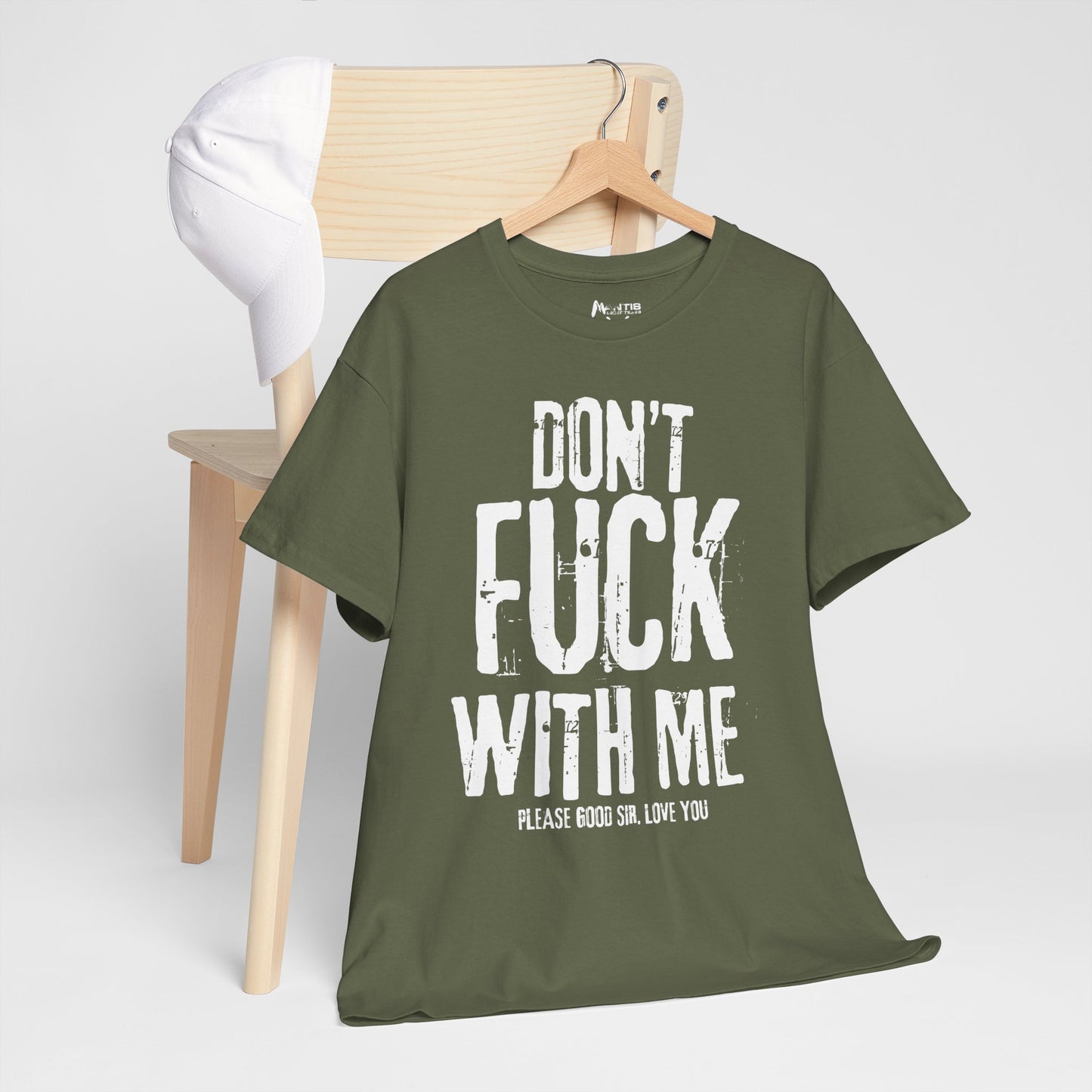 second military green shirt mocking bluster with a sweet submissive twist