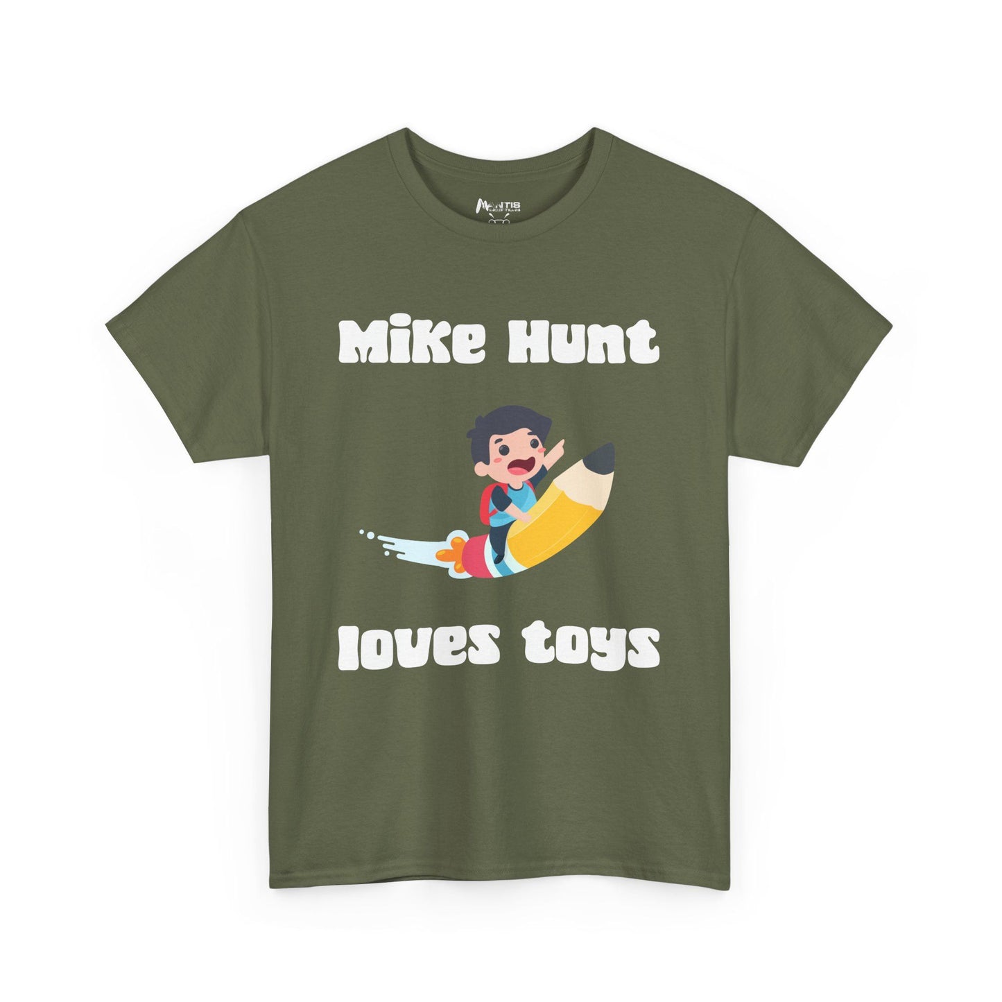 Military green tee baiting you into saying the worst thing out loud