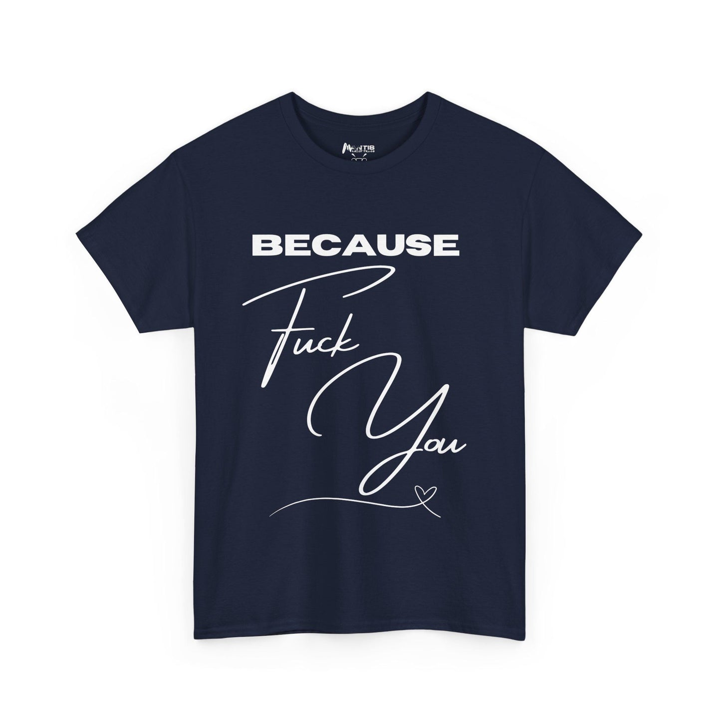 Navy shirt that kisses and kicks in one look