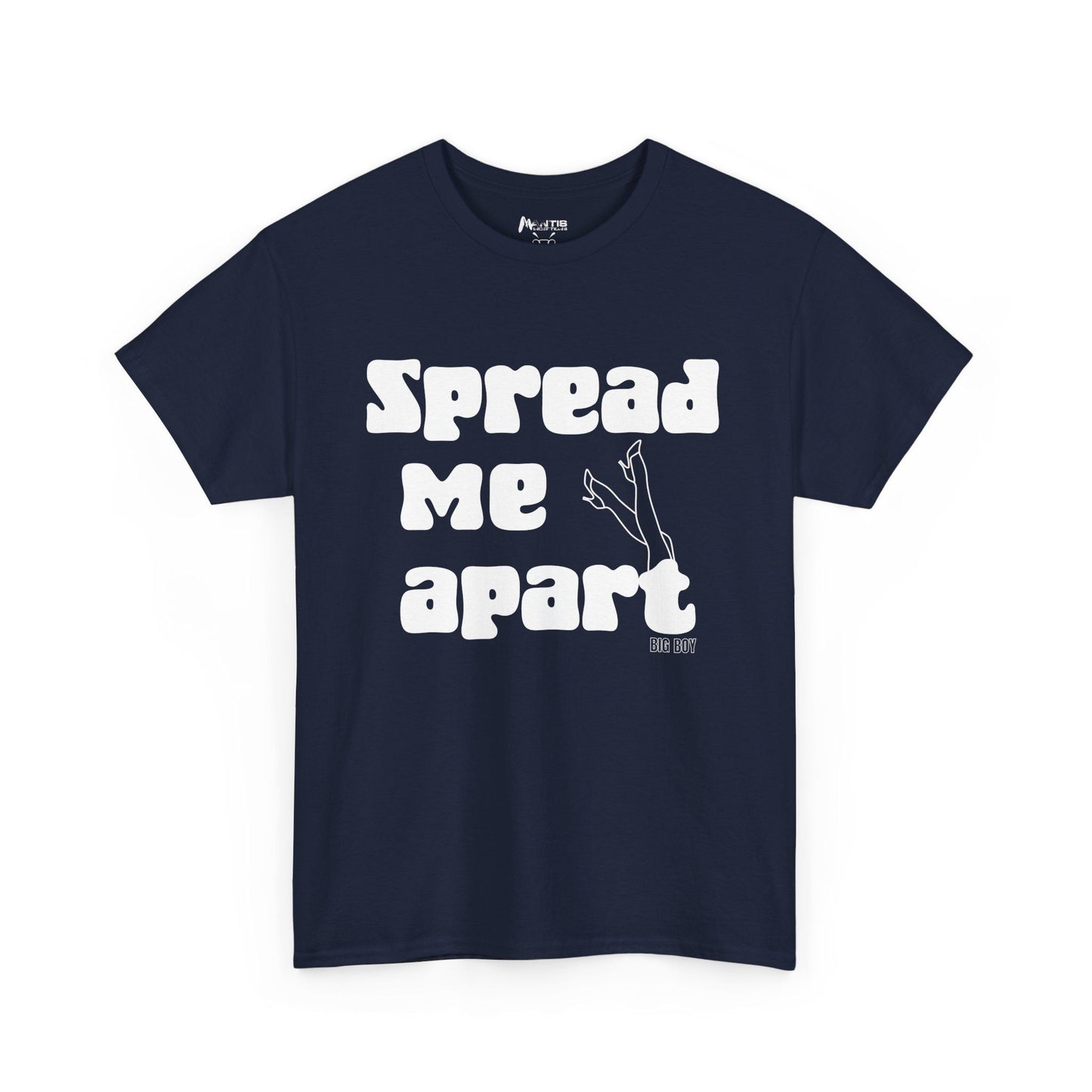 Navy shirt making a statement of zero shame