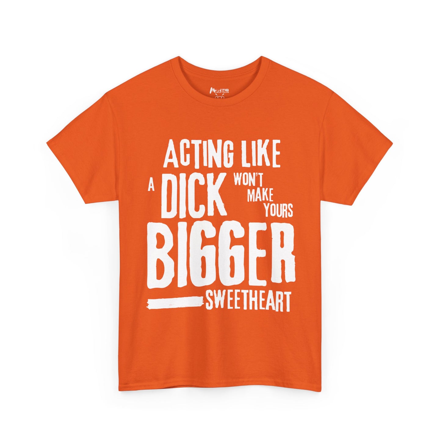 orange shirt roasting macho guys with tiny energy
