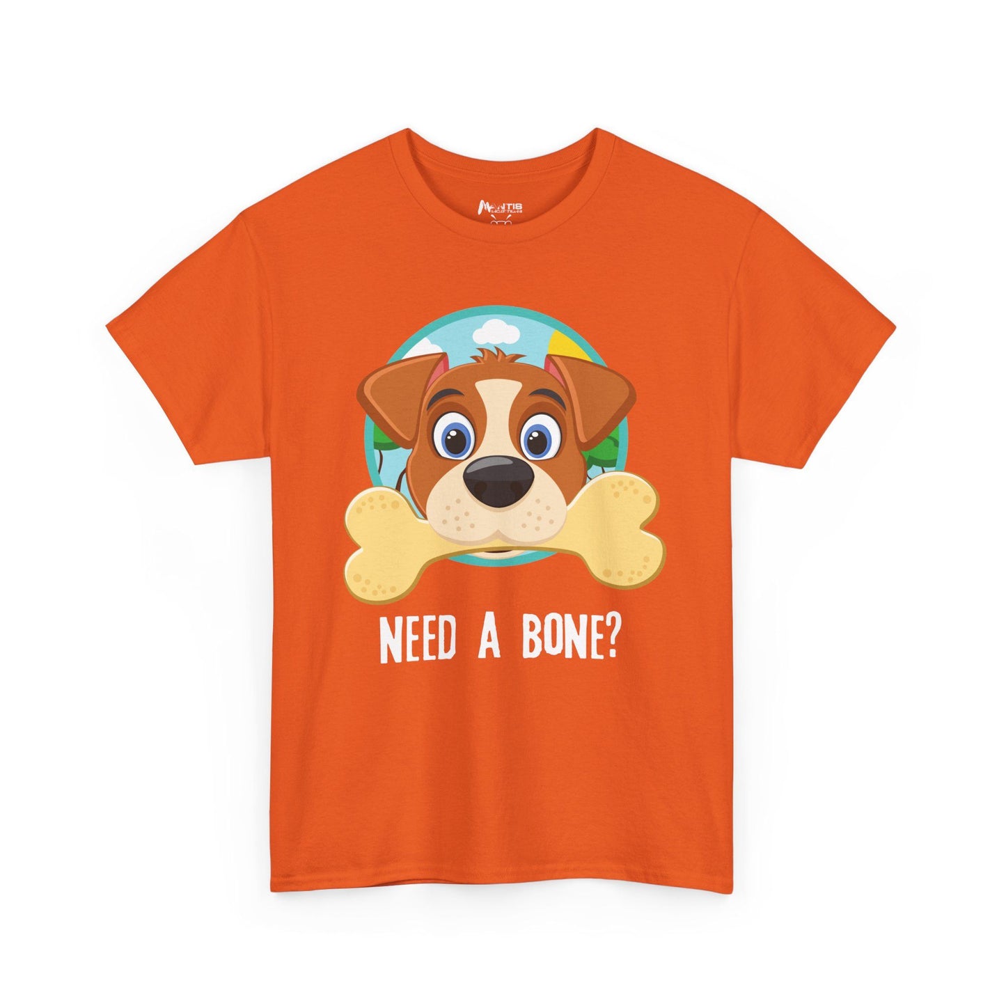 Orange tee with cartoonish but NSFA meaning