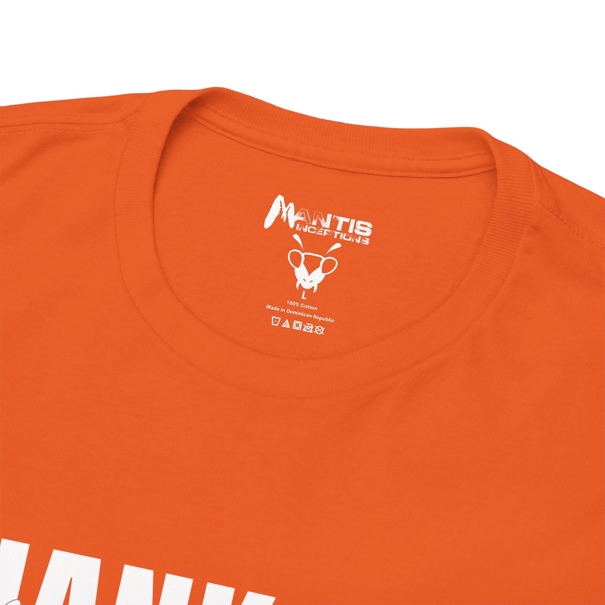 orange tee where good manners mask seething hatred