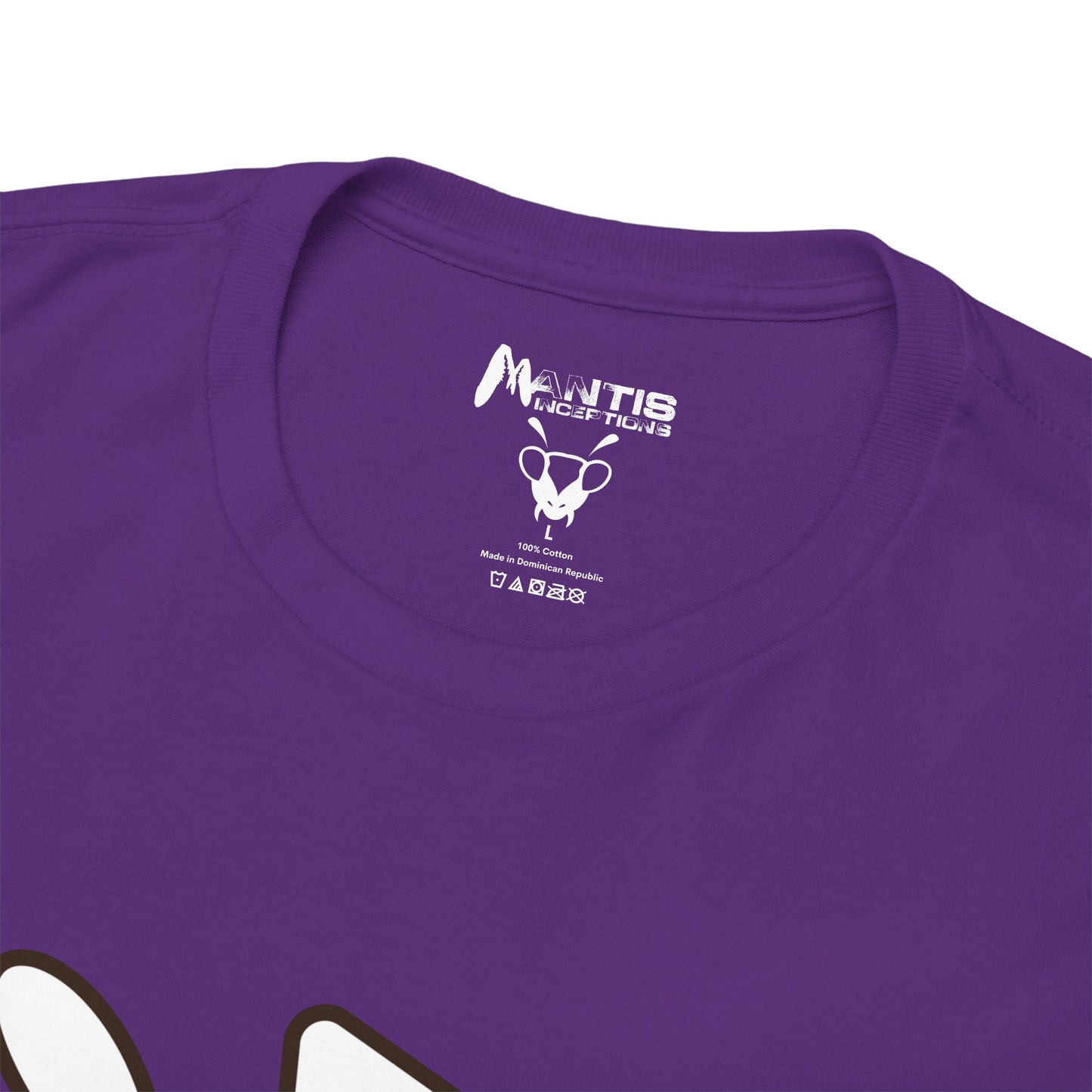 Purple t-shirt with rude cartoon of cat's backside, bold butthole humor design
