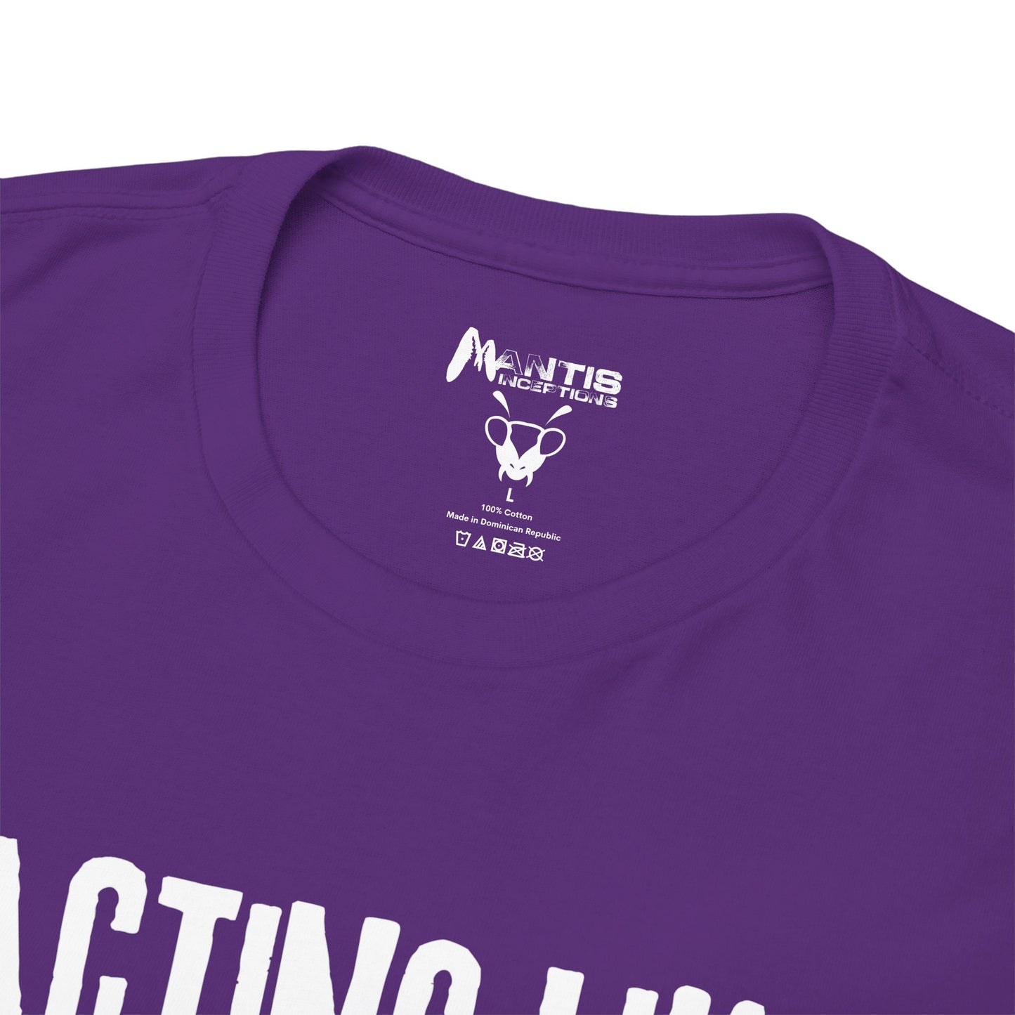purple shirt that ends the ego trip with a reality check