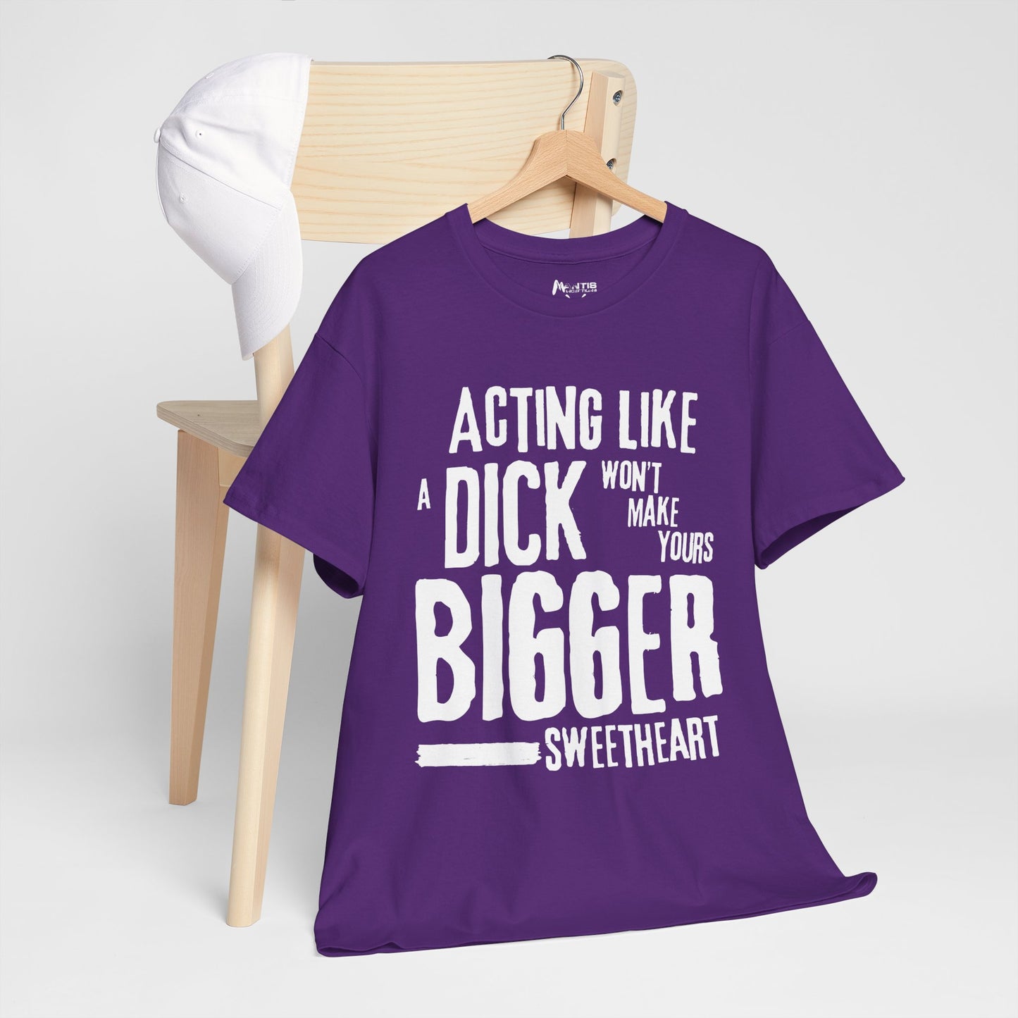 purple shirt snapping at dickheads who act like size comes from attitude