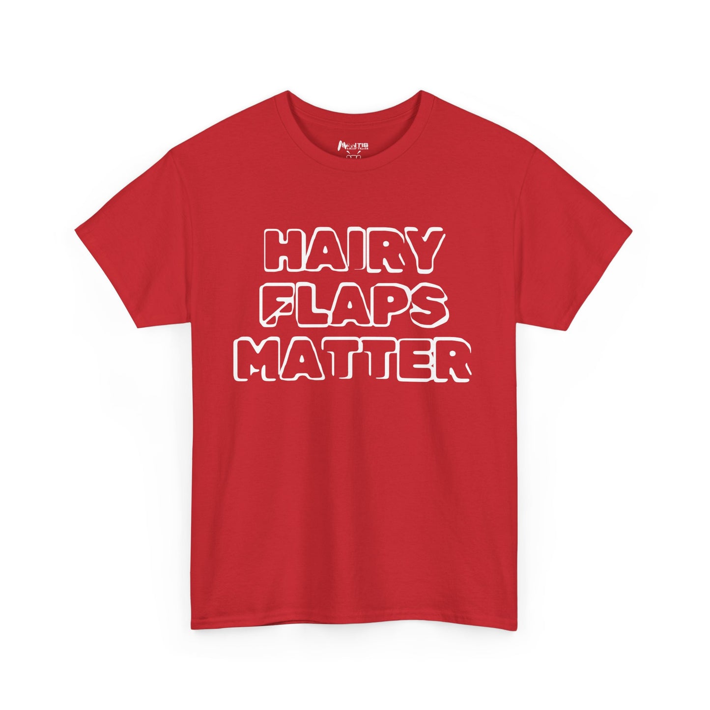 red shirt combining filth and feminism in NSFA’s classic vulgar voice