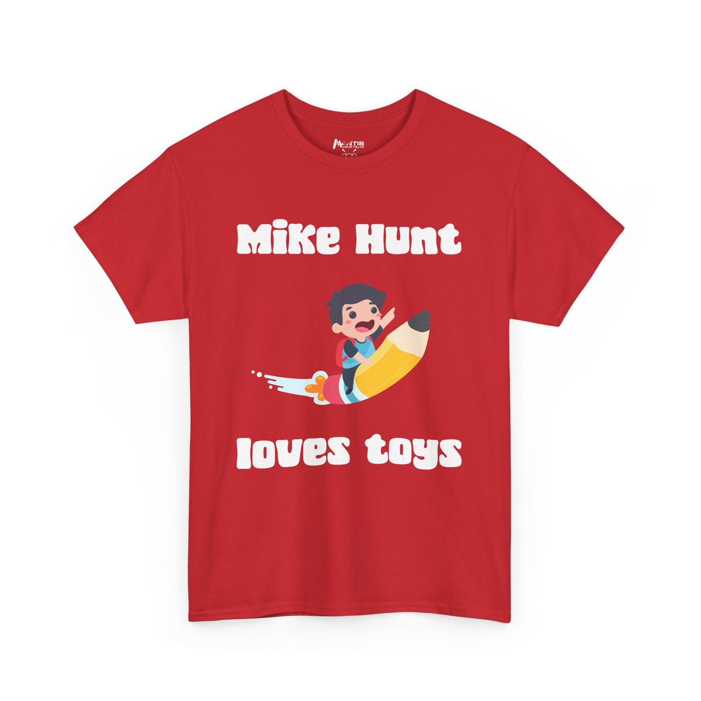 Red shirt hiding filthy favorites in toy-store language