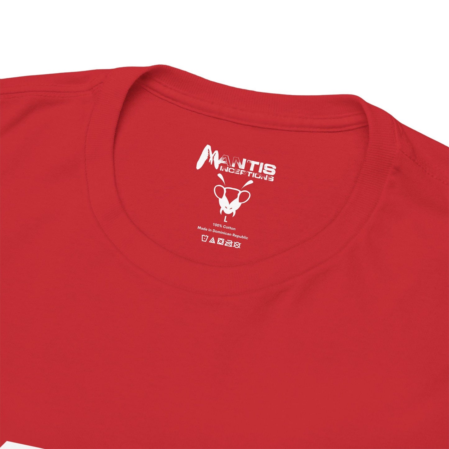 red tee doubling down on discomfort in bold, soaking silence