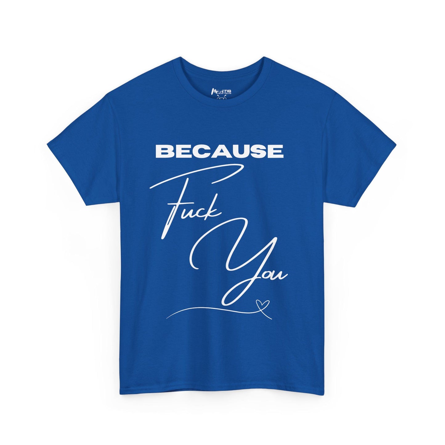 Royal tee pairing elegance with absolute defiance