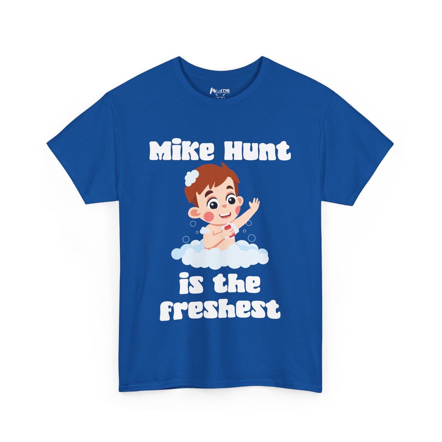Royal tee scrubbing filth onto cotton through fake innocence