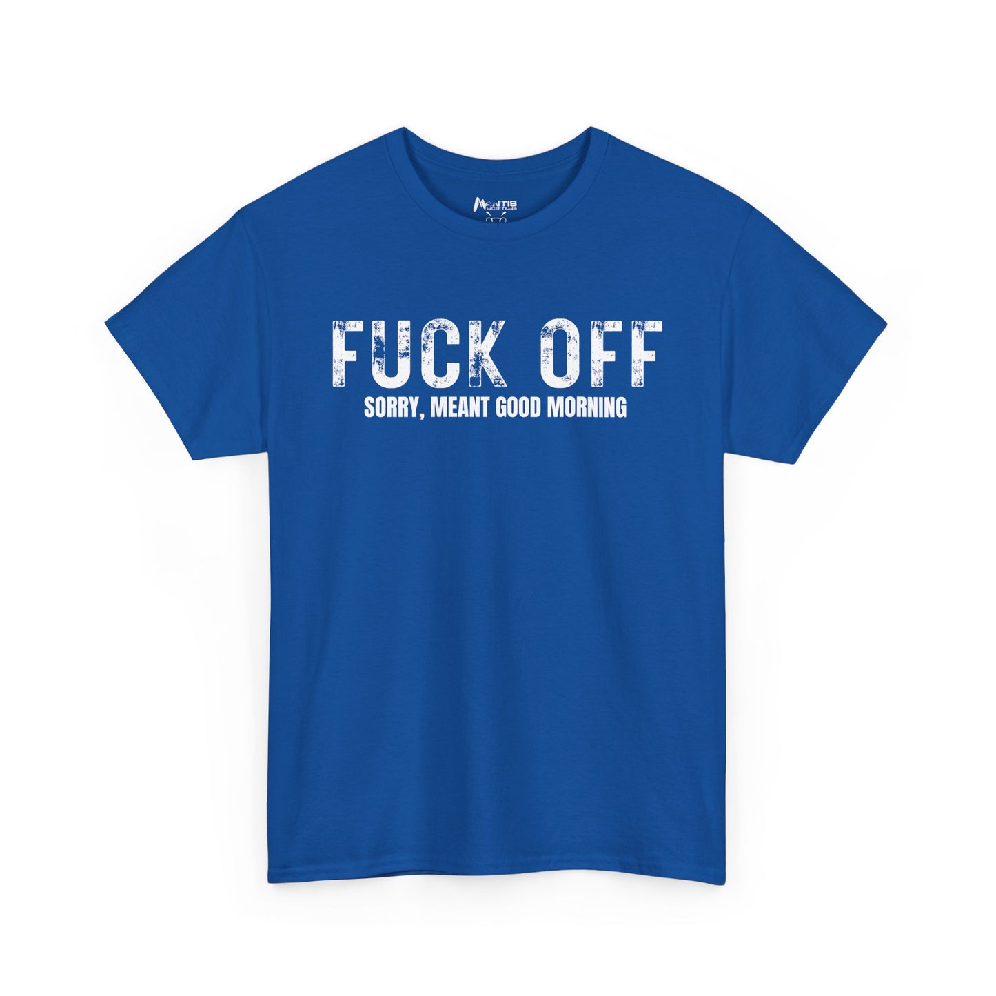 royal blue shirt with a blunt start and cowardly follow-up