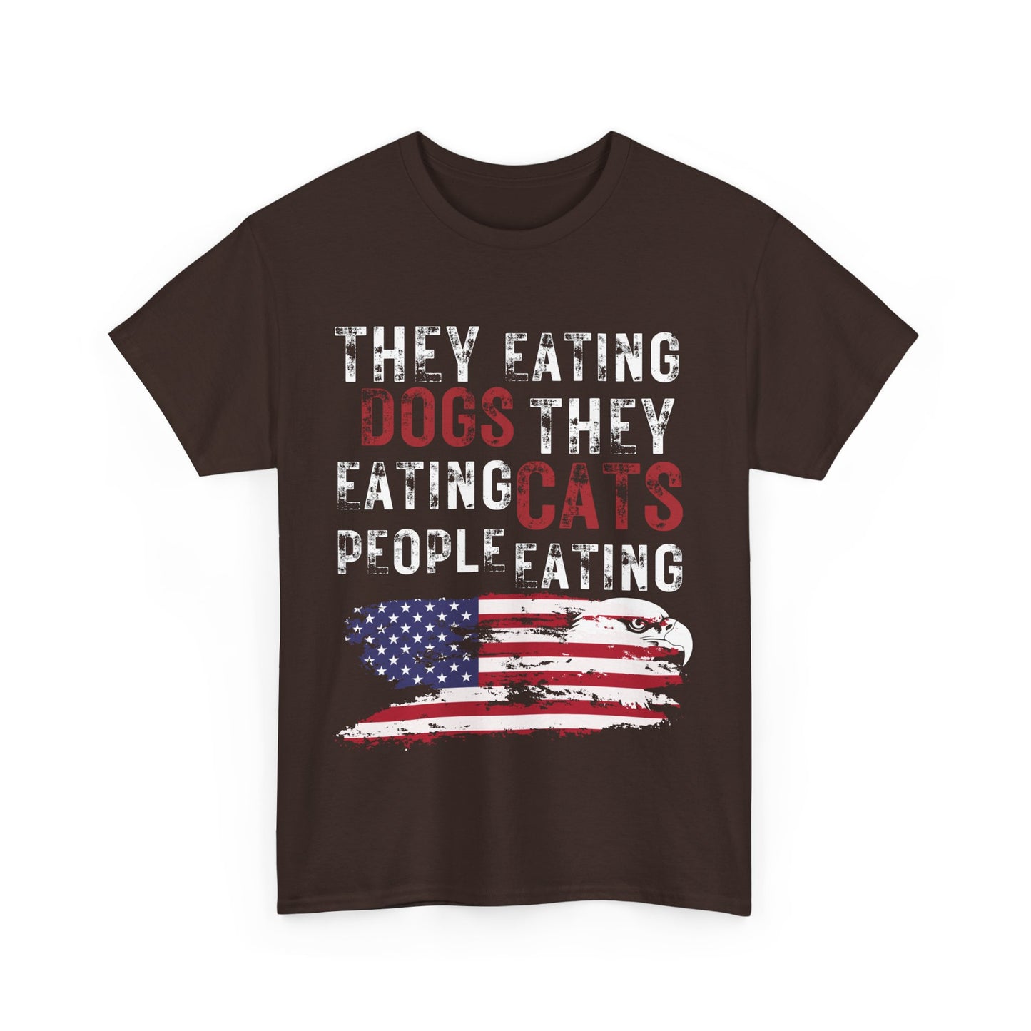 Show your pride | They Eating People Patriotic T-Shirt Dark Chocolate