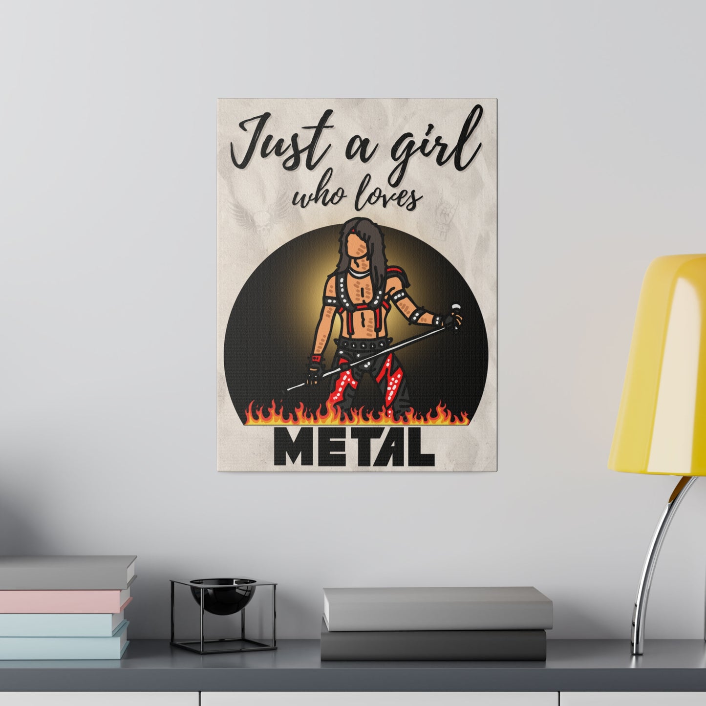 Just A Girl Who Loves | Metal Canvas Wall Art