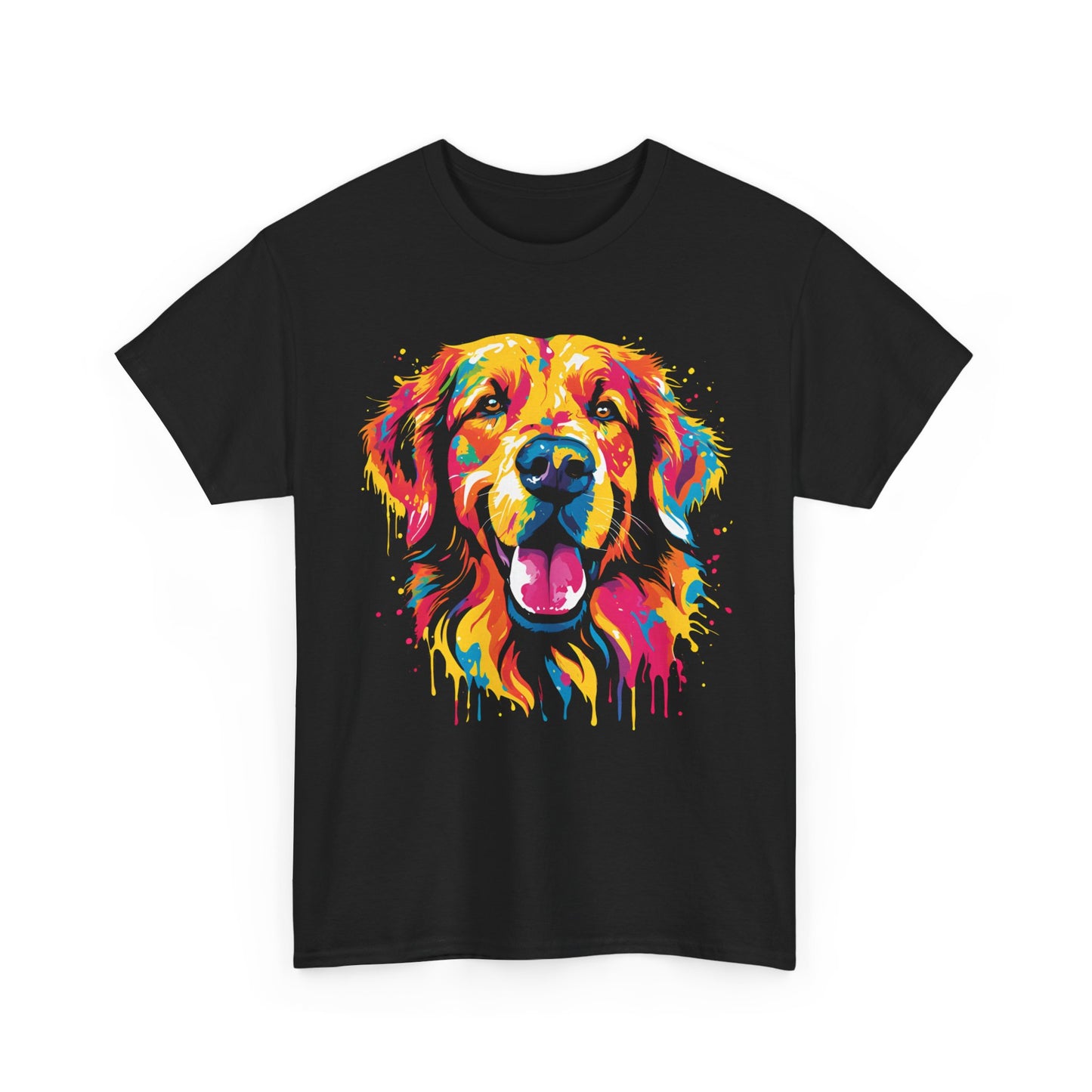 Vibrant Colorful Paint Splatter T-Shirt | Dog