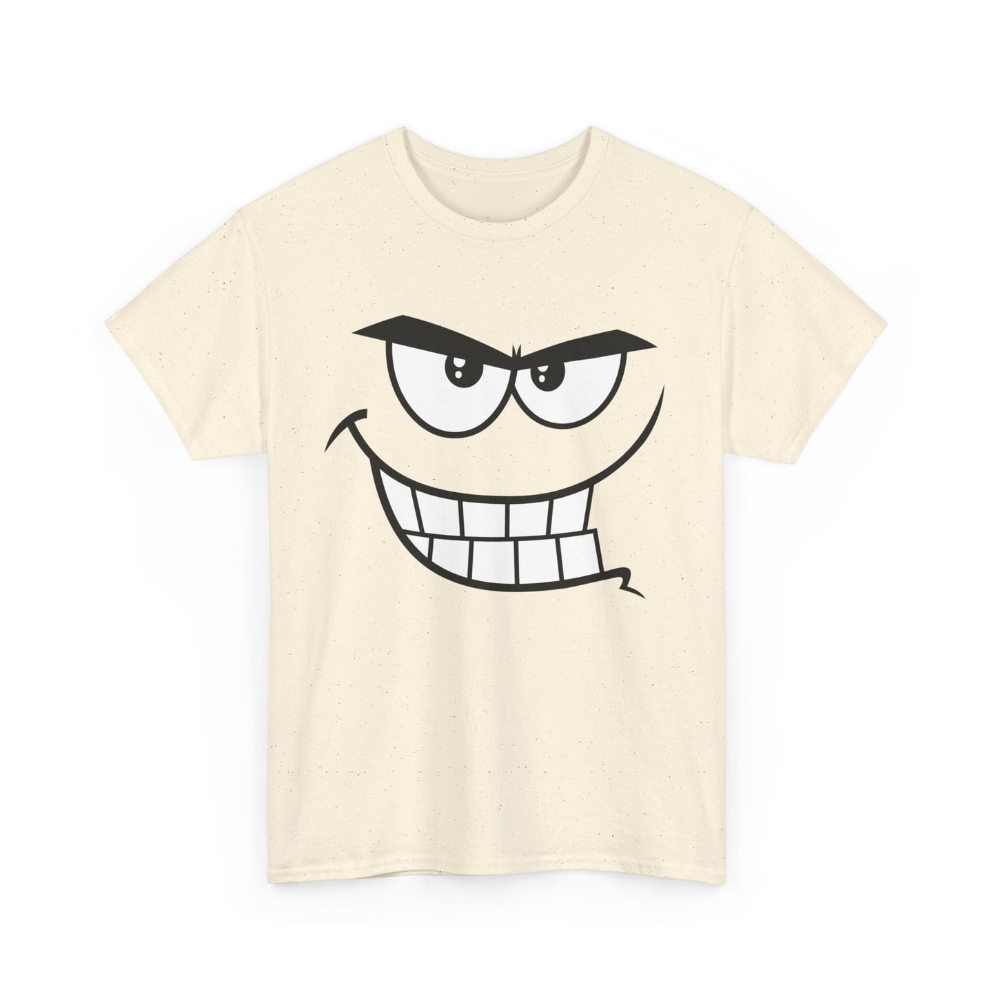 Cute and Quirky | Face Big Cheesy Grin T-Shirt Natural