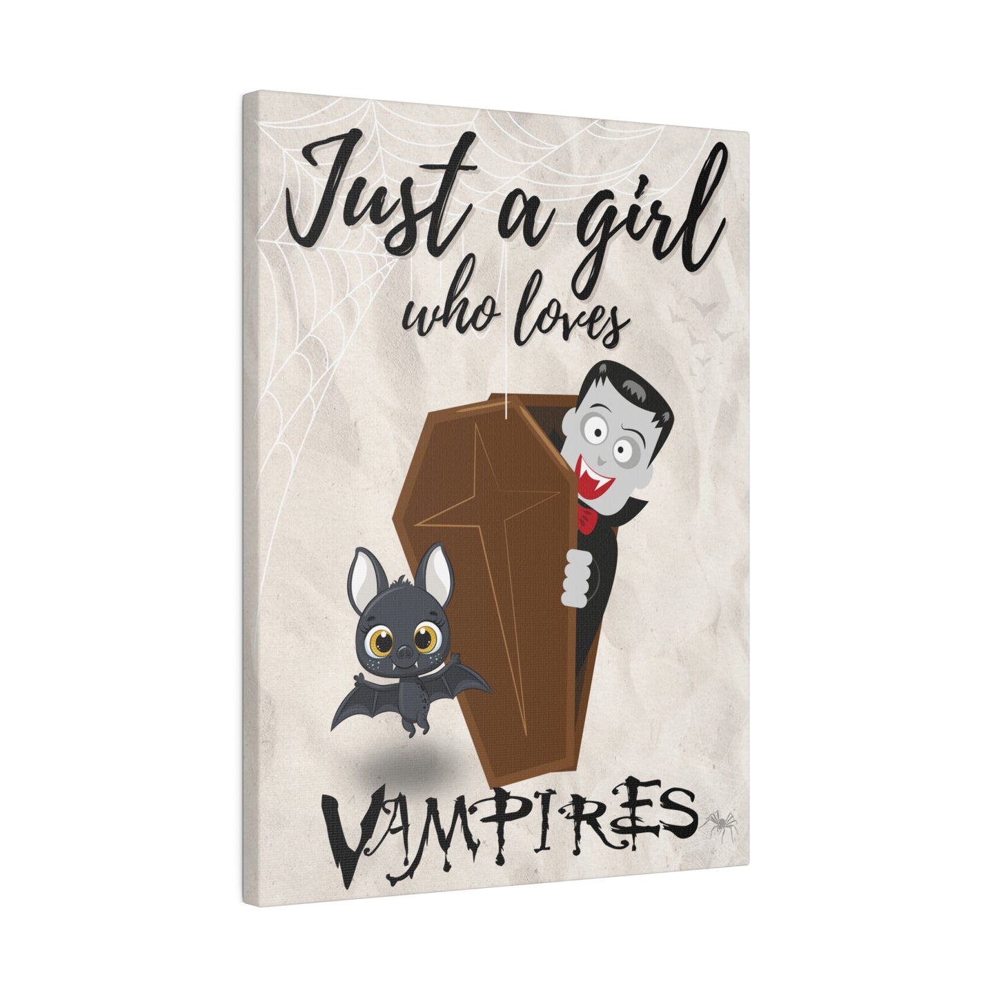 Just A Girl Who Loves | Vampires Canvas Wall Art