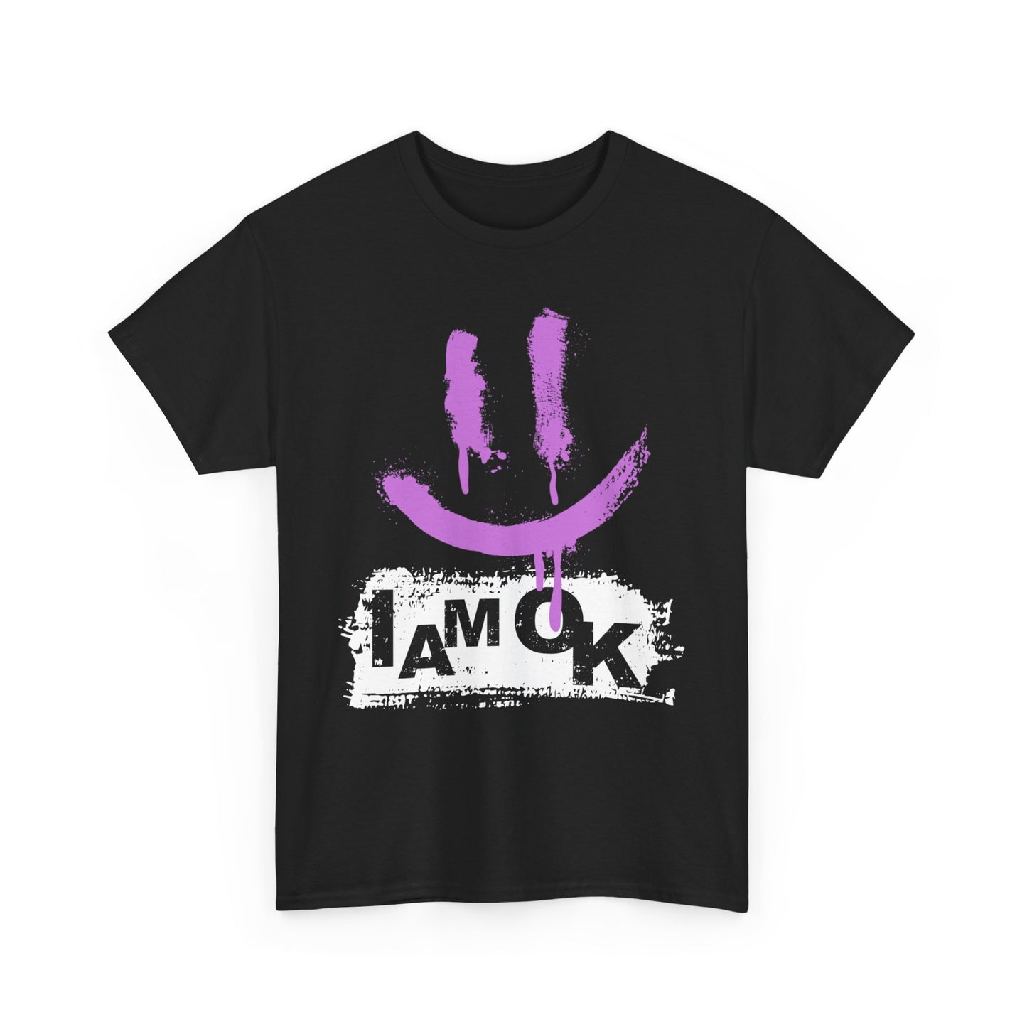 I AM OK | Face T-Shirt Black