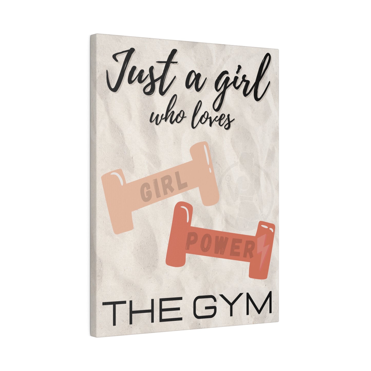 Just A Girl Who Loves | The Gym Canvas Wall Art