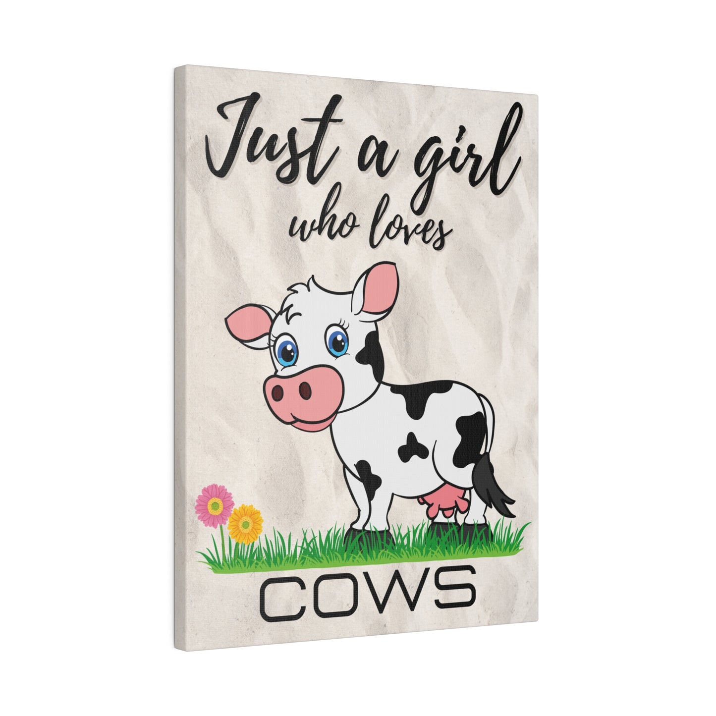 Just A Girl Who Loves | Cows Canvas Wall Art