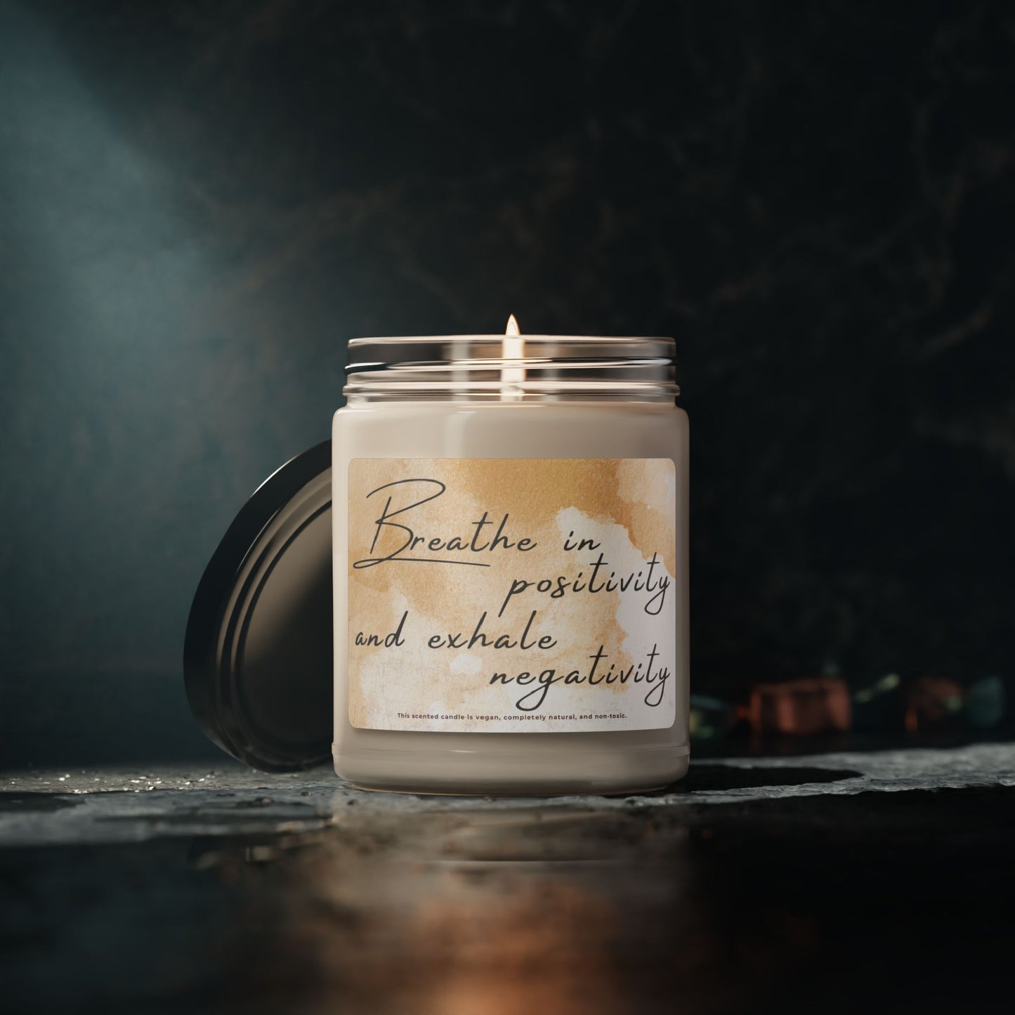 Scented Soy Candle | Breathe In Positivity and Exhale Negativity