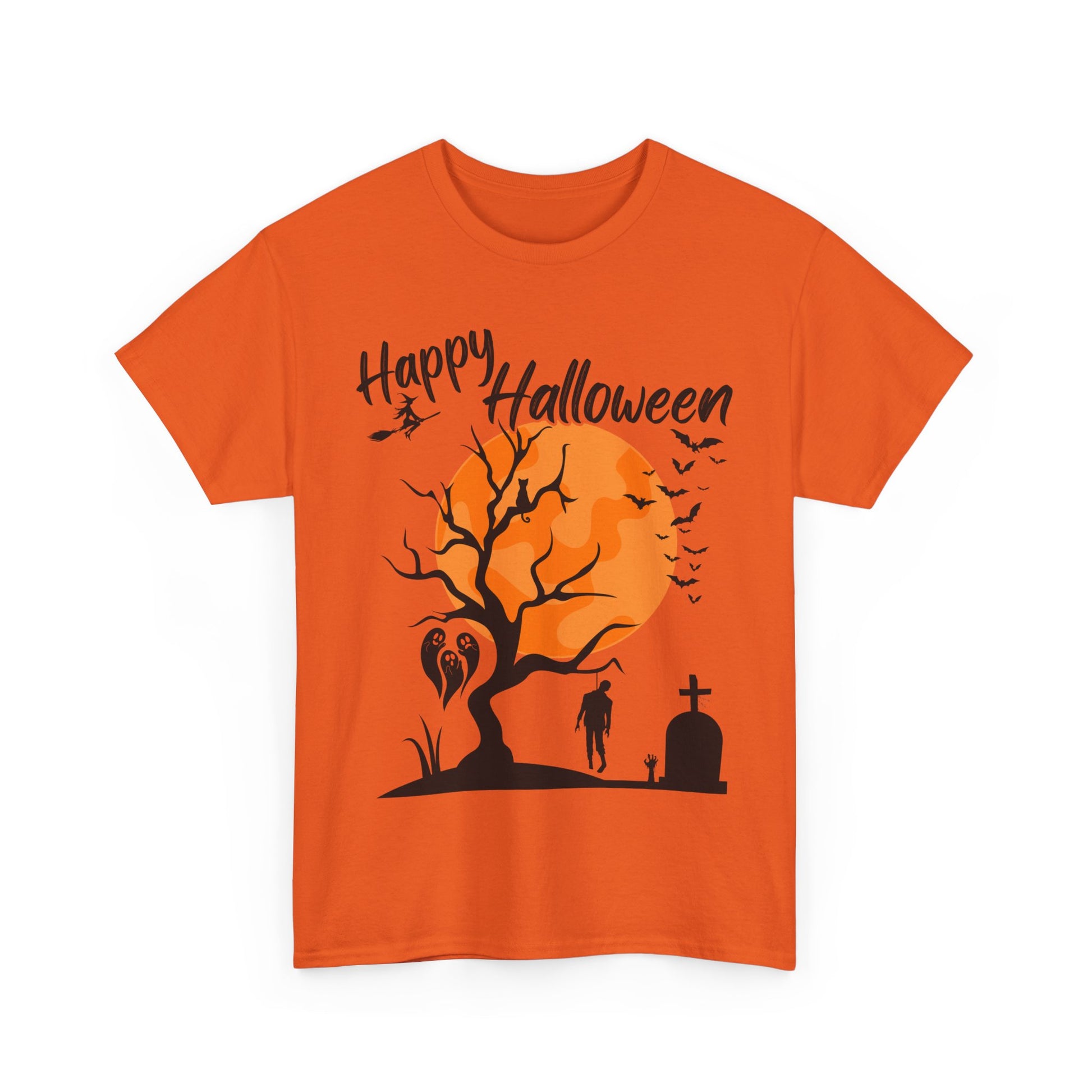 Halloween | Haunted Graveyard T-Shirt Orange