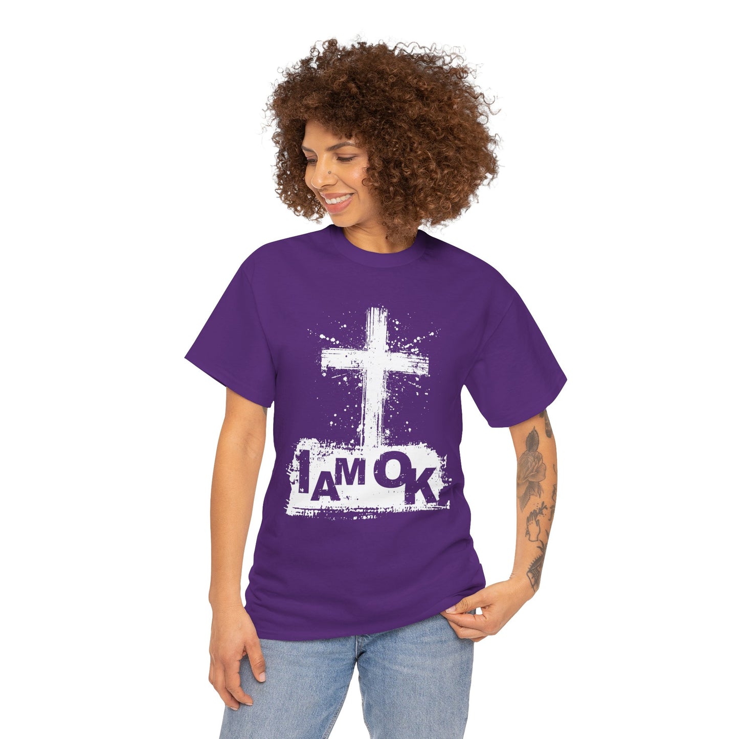 I AM OK | My Faith T-Shirt Purple