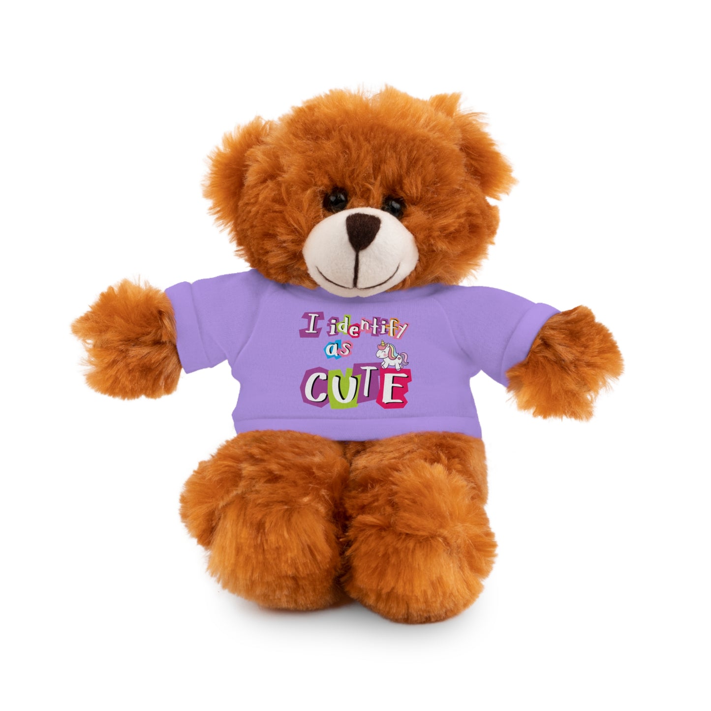 Cuddle Critters 8" Plushie | I Identify as Cute soft toy Lavender Bear 8"