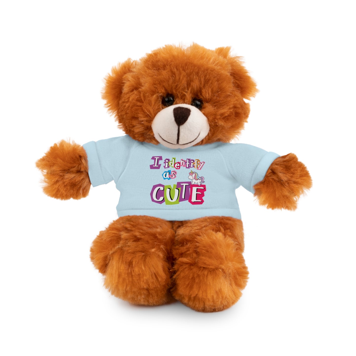 Cuddle Critters 8" Plushie | I Identify as Cute soft toy Light Blue Bear 8"