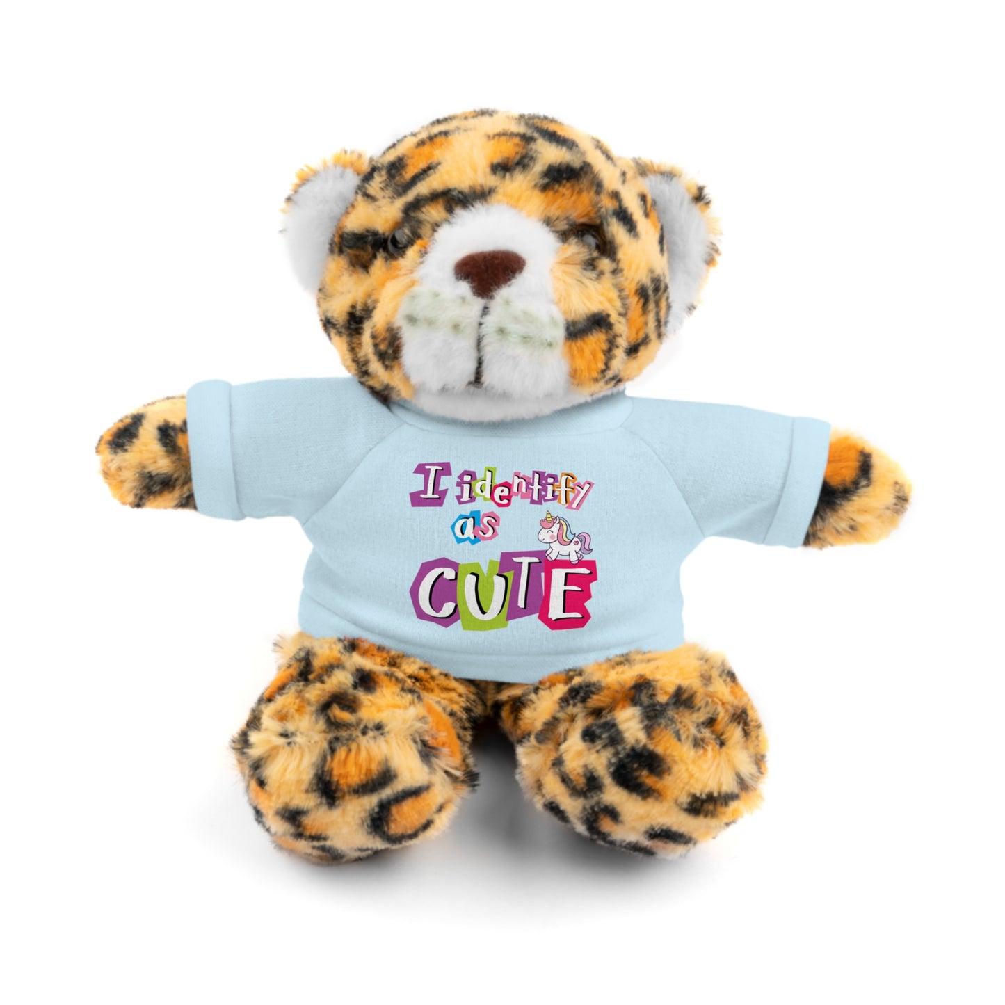 Cuddle Critters 8" Plushie | I Identify as Cute soft toy Light Blue Jaguar 8"